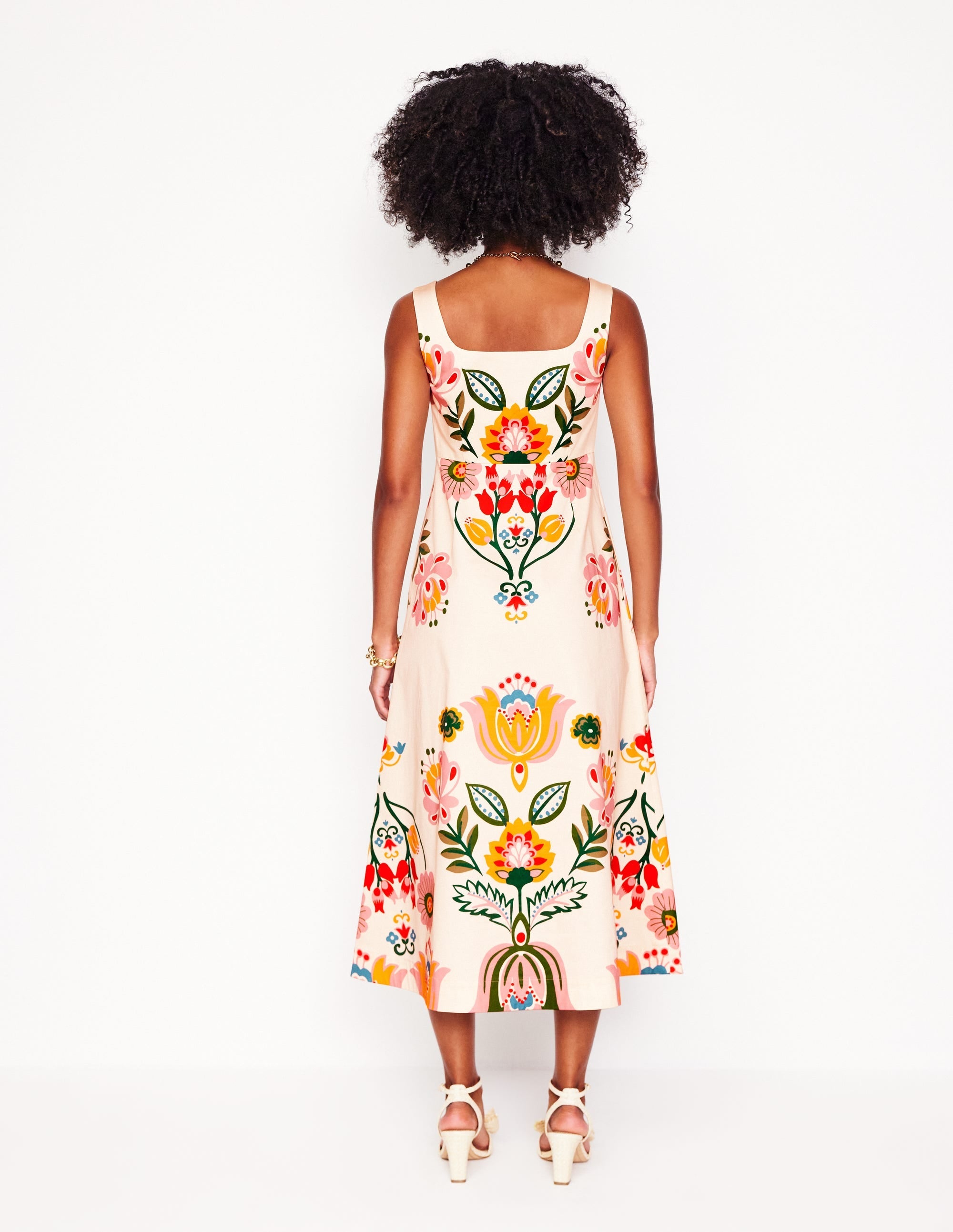 Square Fit & Flare Dress-Ivory, Tulip Fusion - Image 7