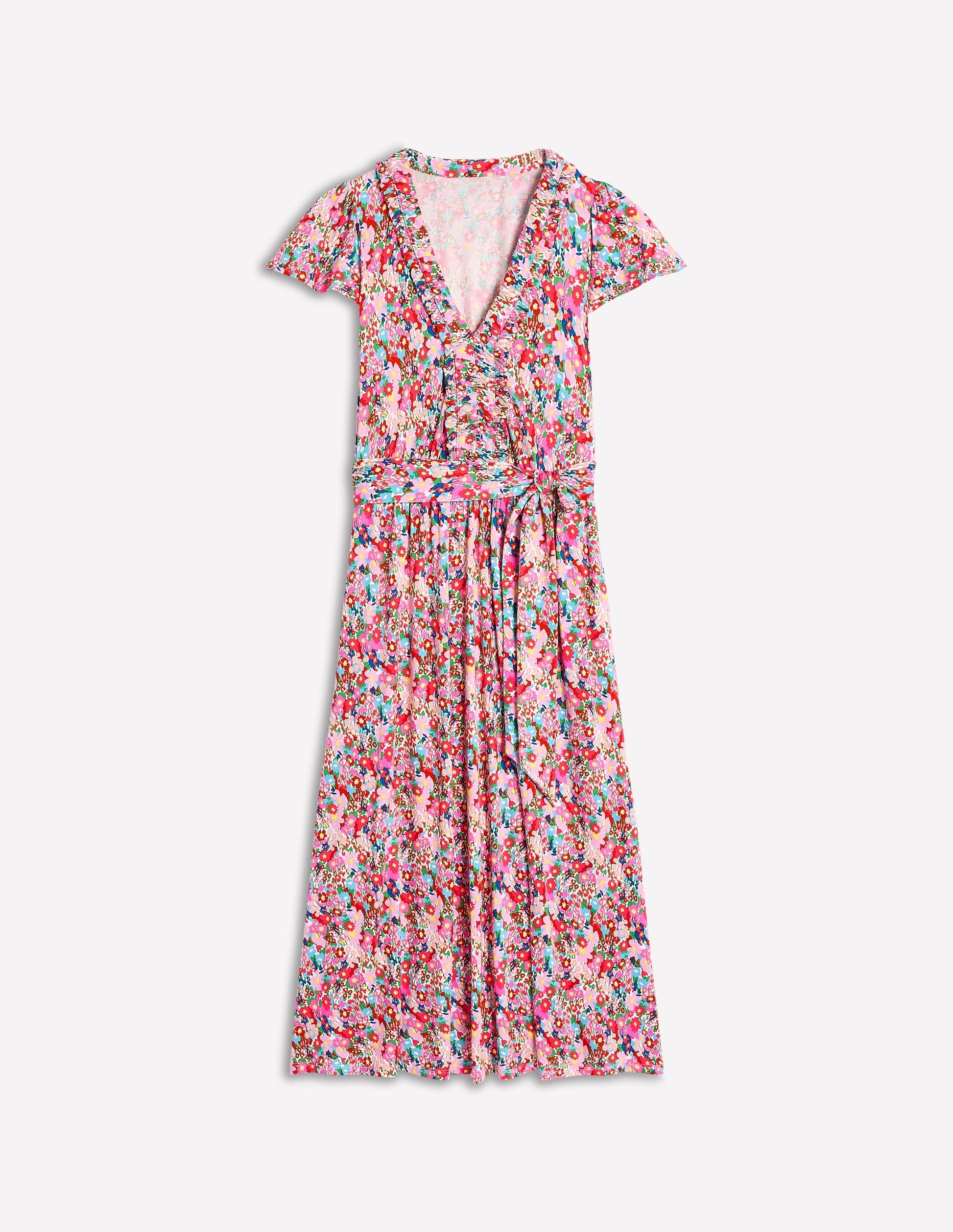 Nicola Jersey Tea Dress-Multi, Wildflower Garden-6