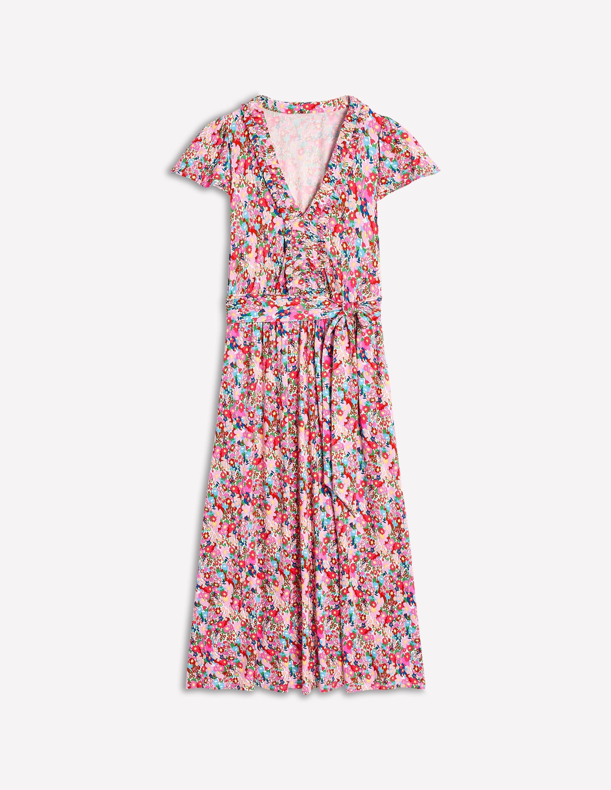 Nicola Jersey Tea Dress-Multi, Wildflower Garden - Image 6