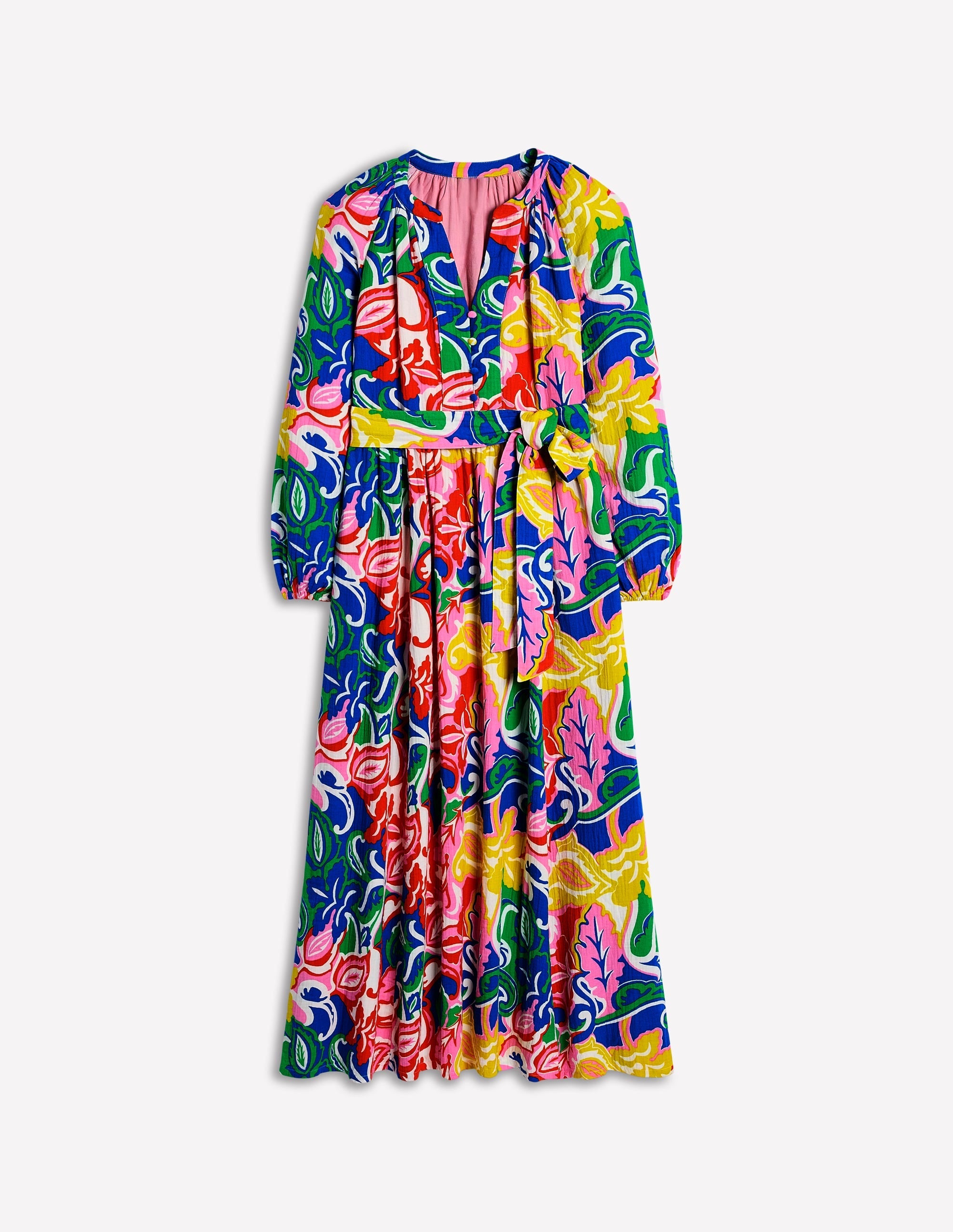 Faye Double Cloth Dress-Multi, Foliage Twirl - Image 5