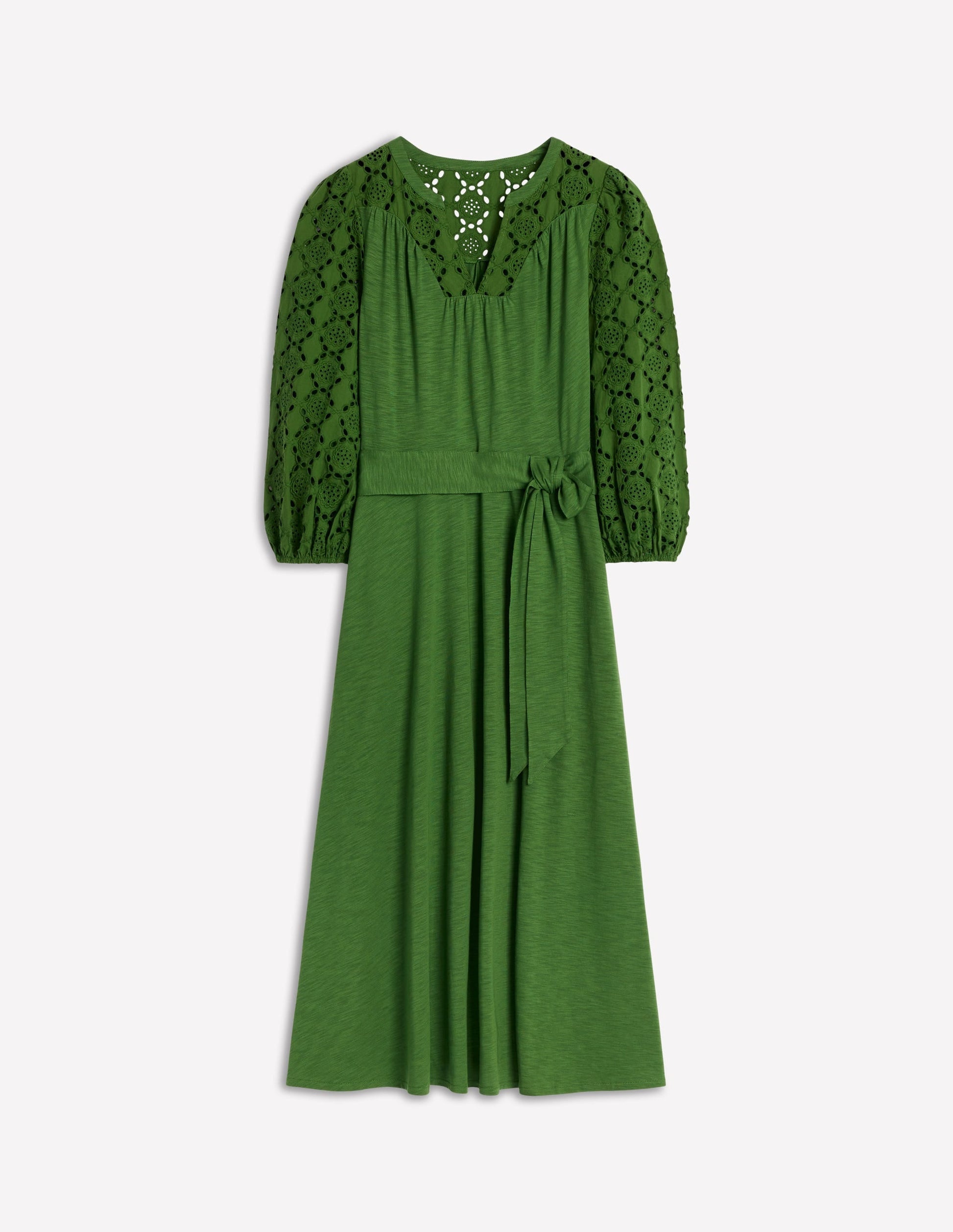 Eden Broderie Jersey Dress-Promenade Green-7