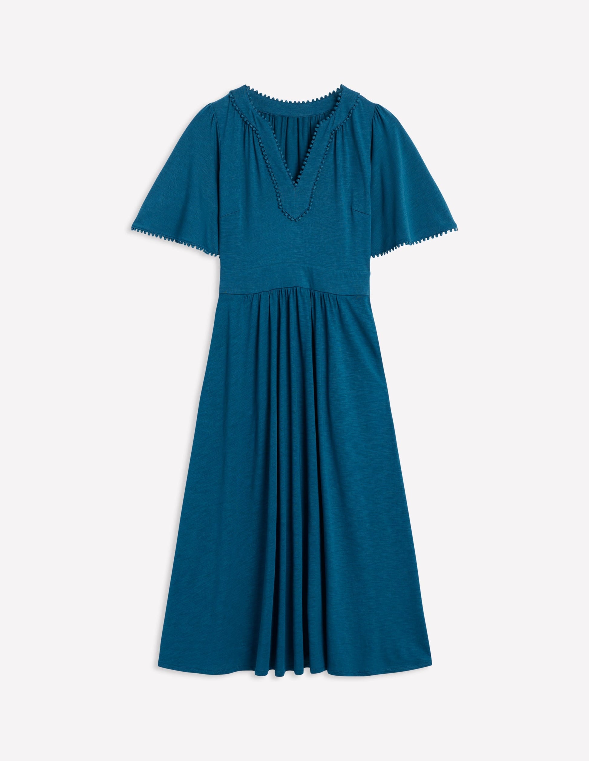 Maddie Trim Jersey Dress-Harbour Blue-6
