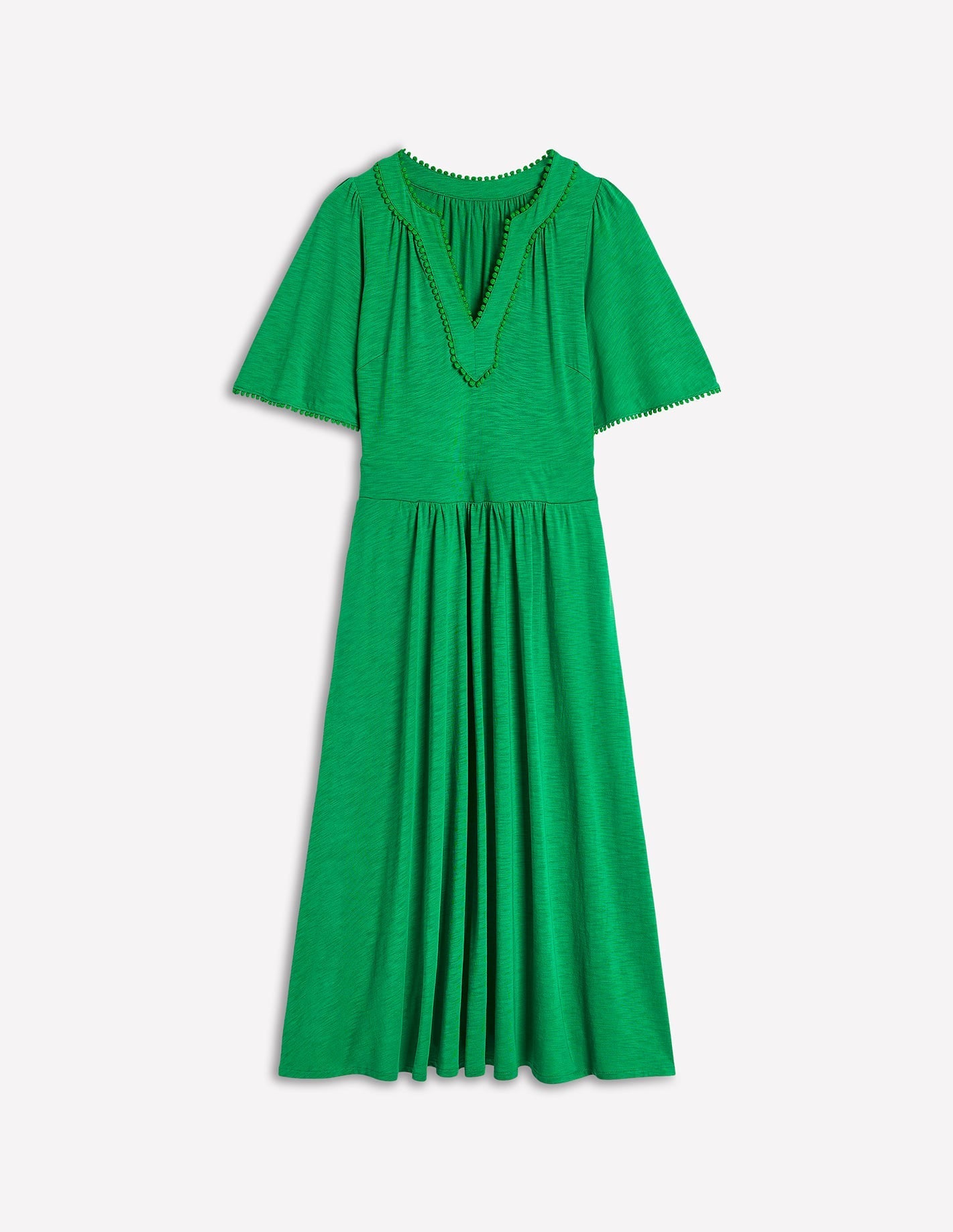 Maddie Trim Jersey Dress-Paradise Green-5