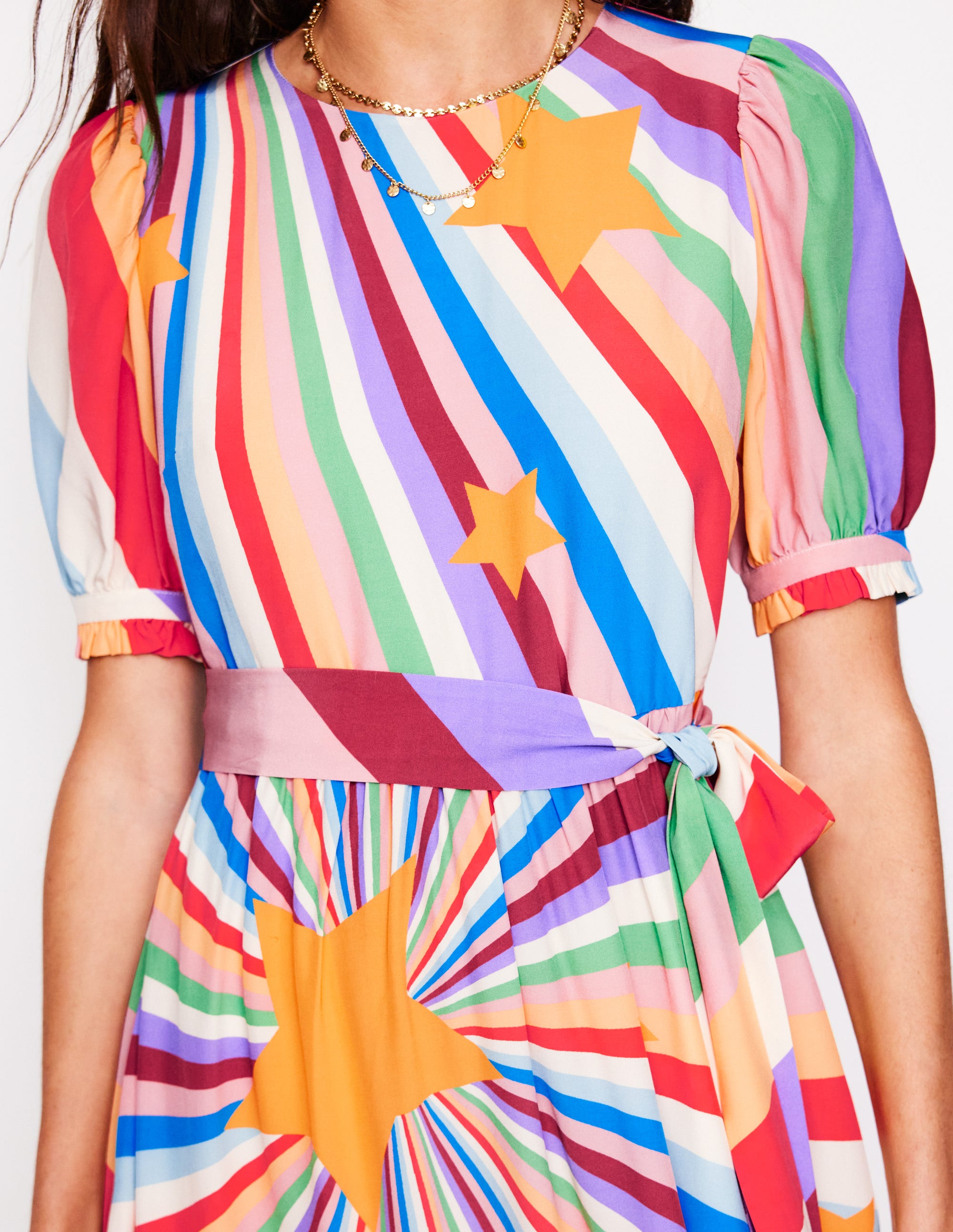 Blouson Crew Neck Dress-Multi, Supernova - Image 2