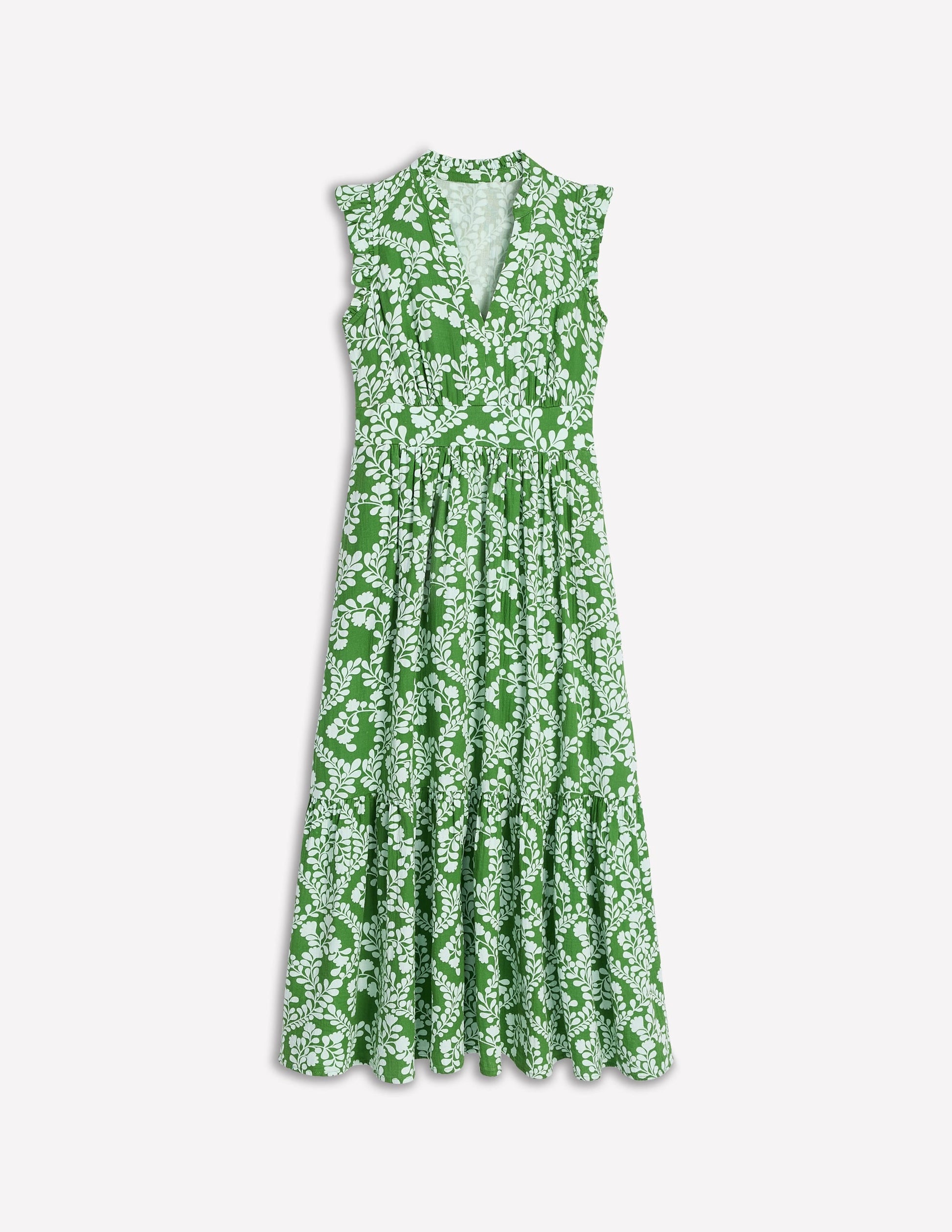Wren Double Cloth Midi Dress-Paradise Green, Vine-5