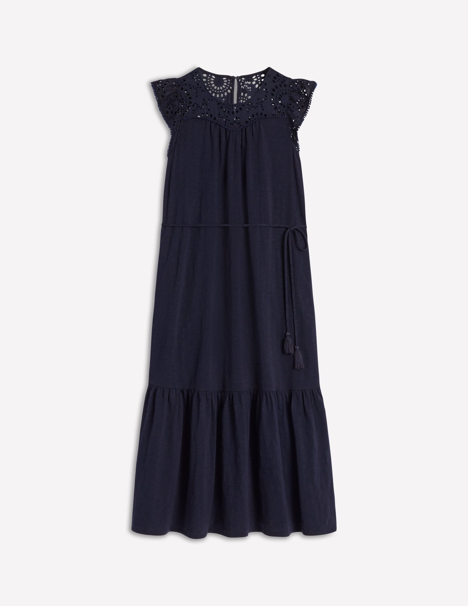 Juliet Broderie Midi Dress-Navy-5