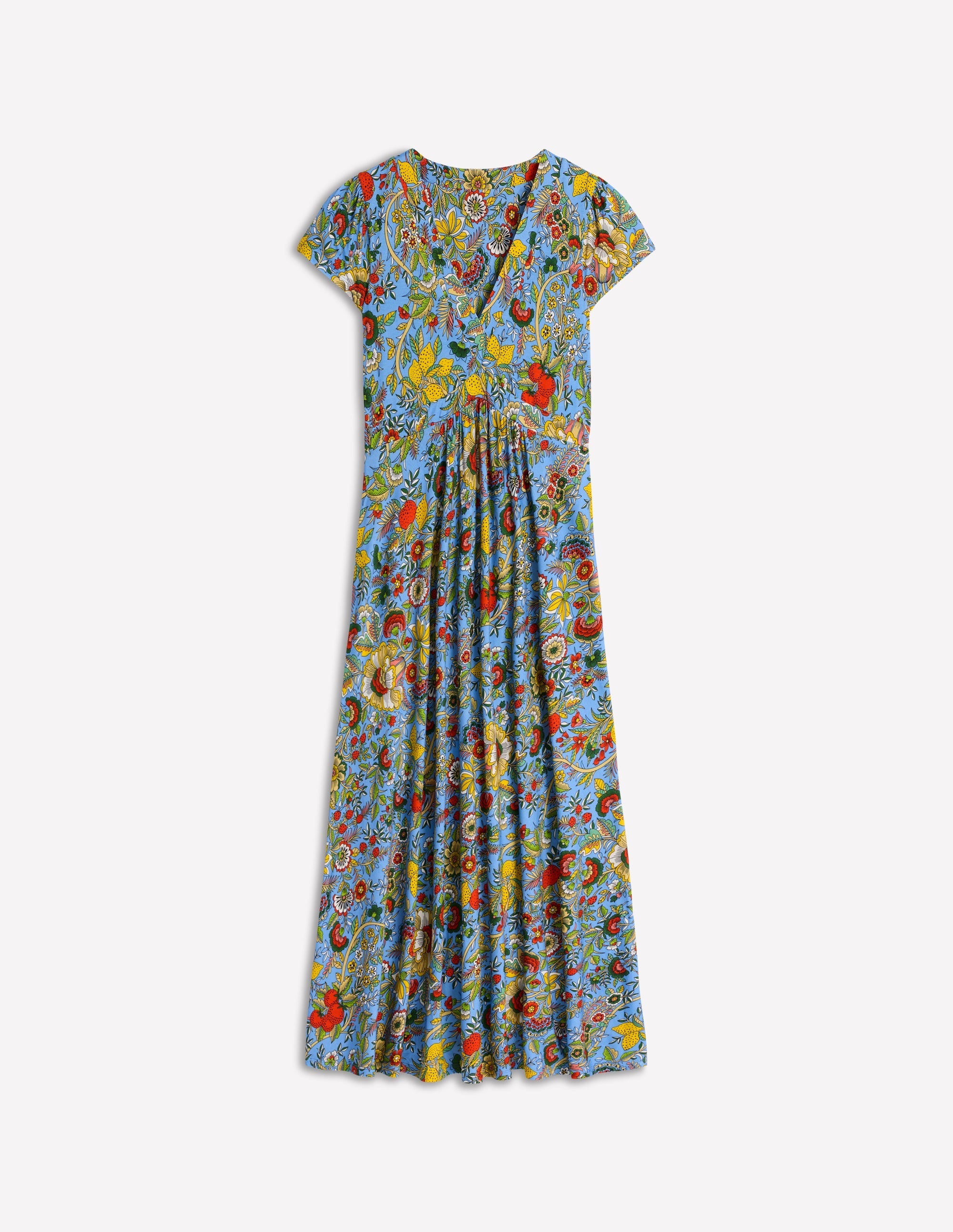 Bias Cut Jersey Midi Dress-Multi, Citrus Vine - Image 5