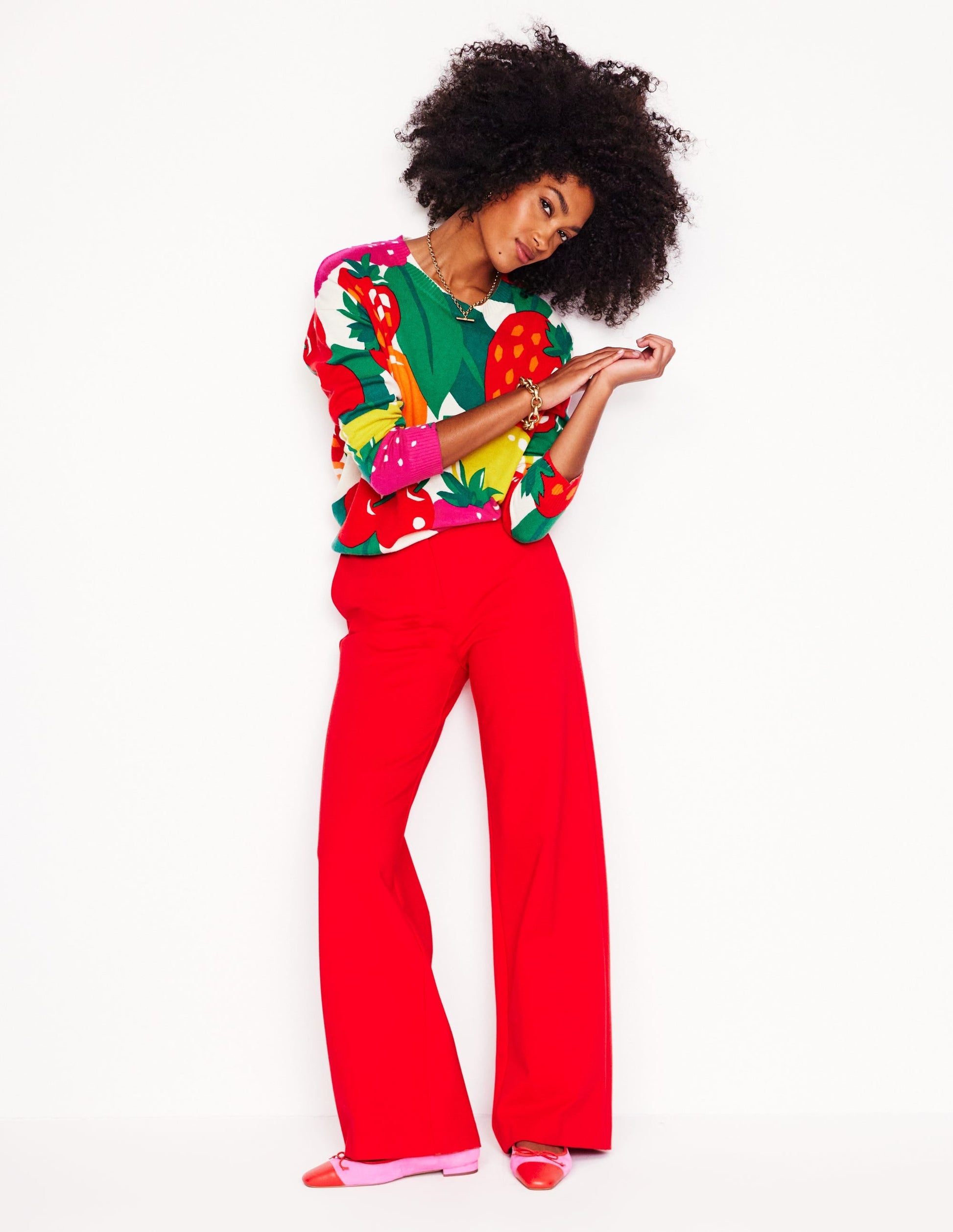Lydia Cashmere Jumper-Multi, Summer Fruits-5