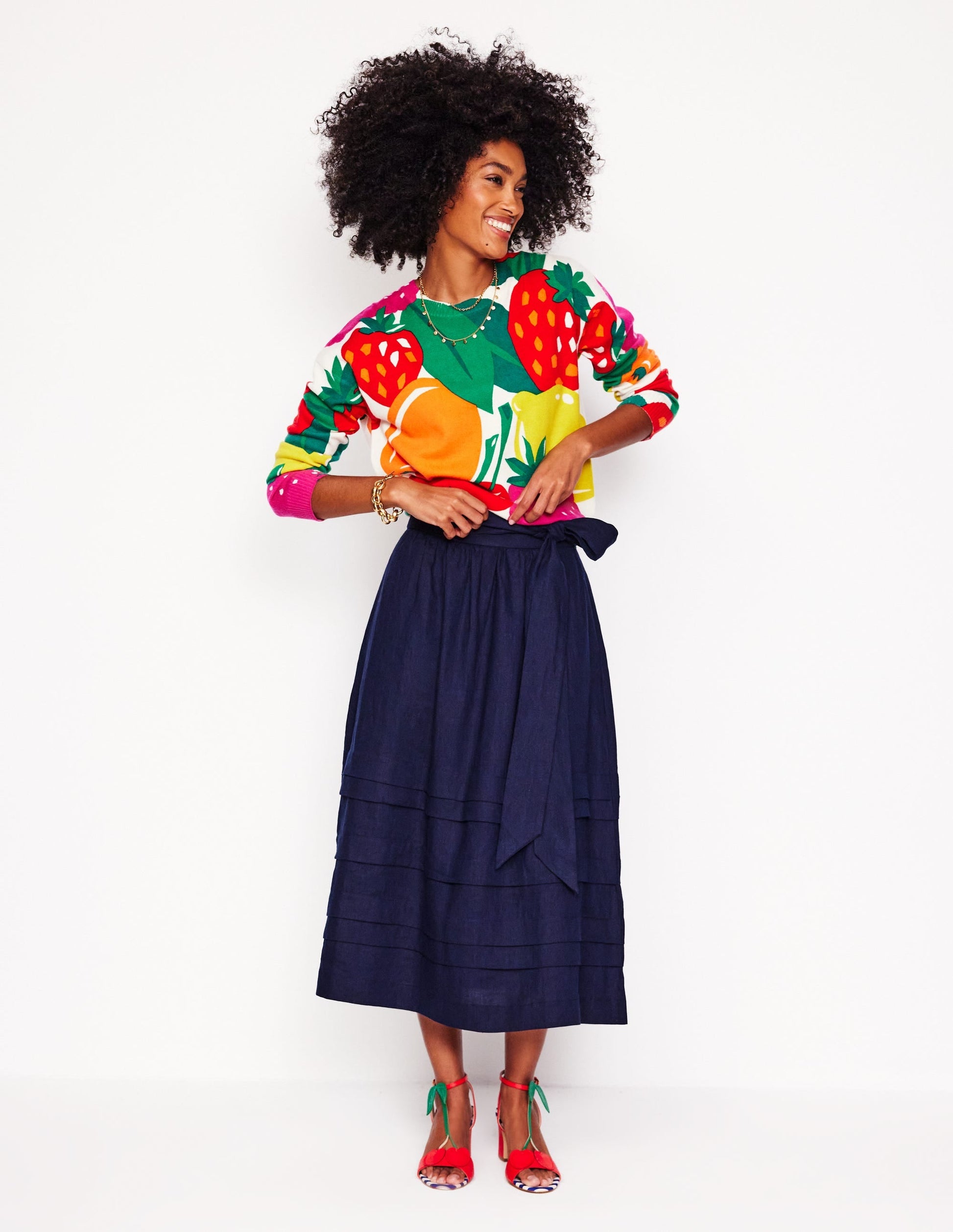 Lydia Cashmere Jumper-Multi, Summer Fruits-6