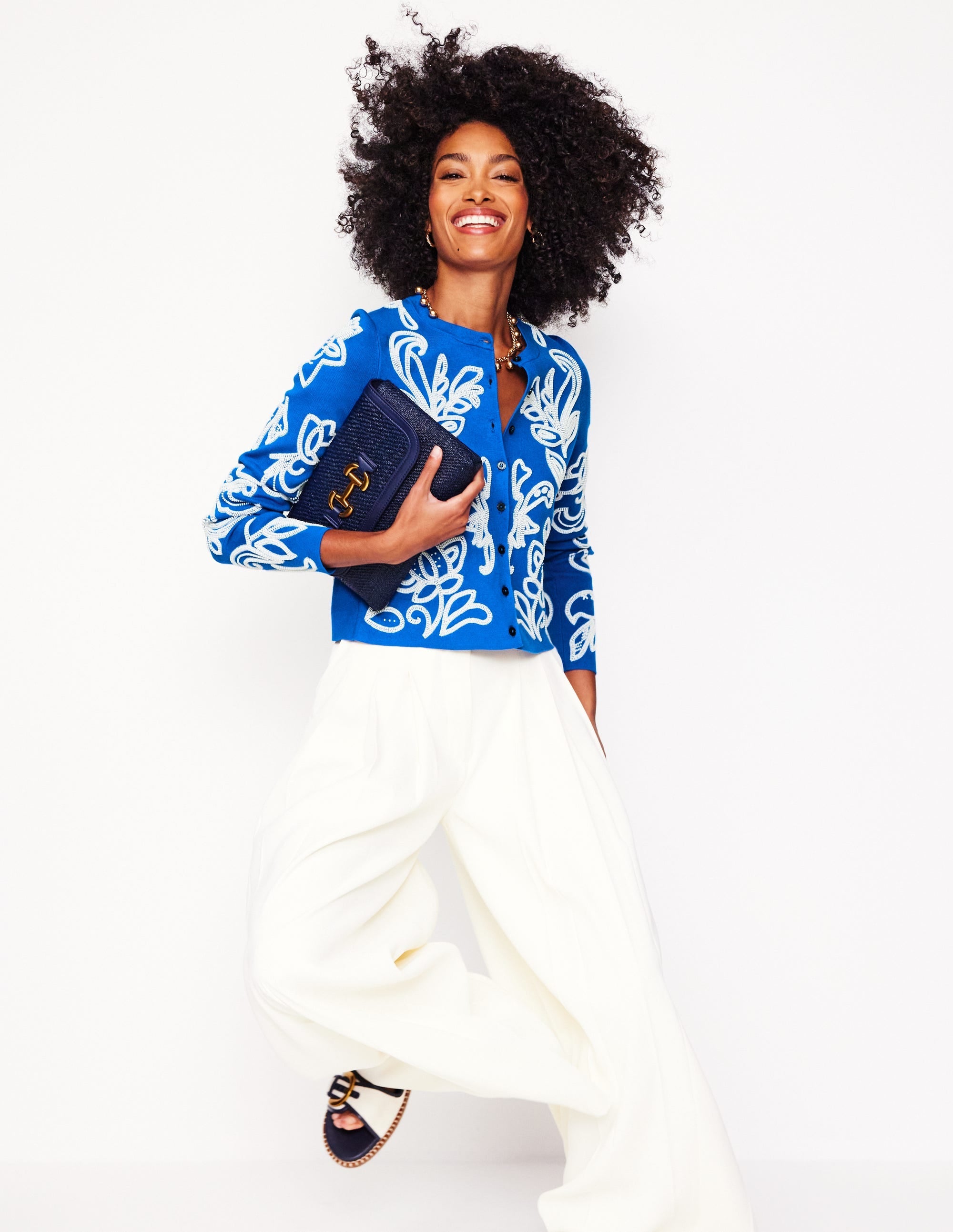 Embellished  Cardigan-Gallery Blue - Image 2