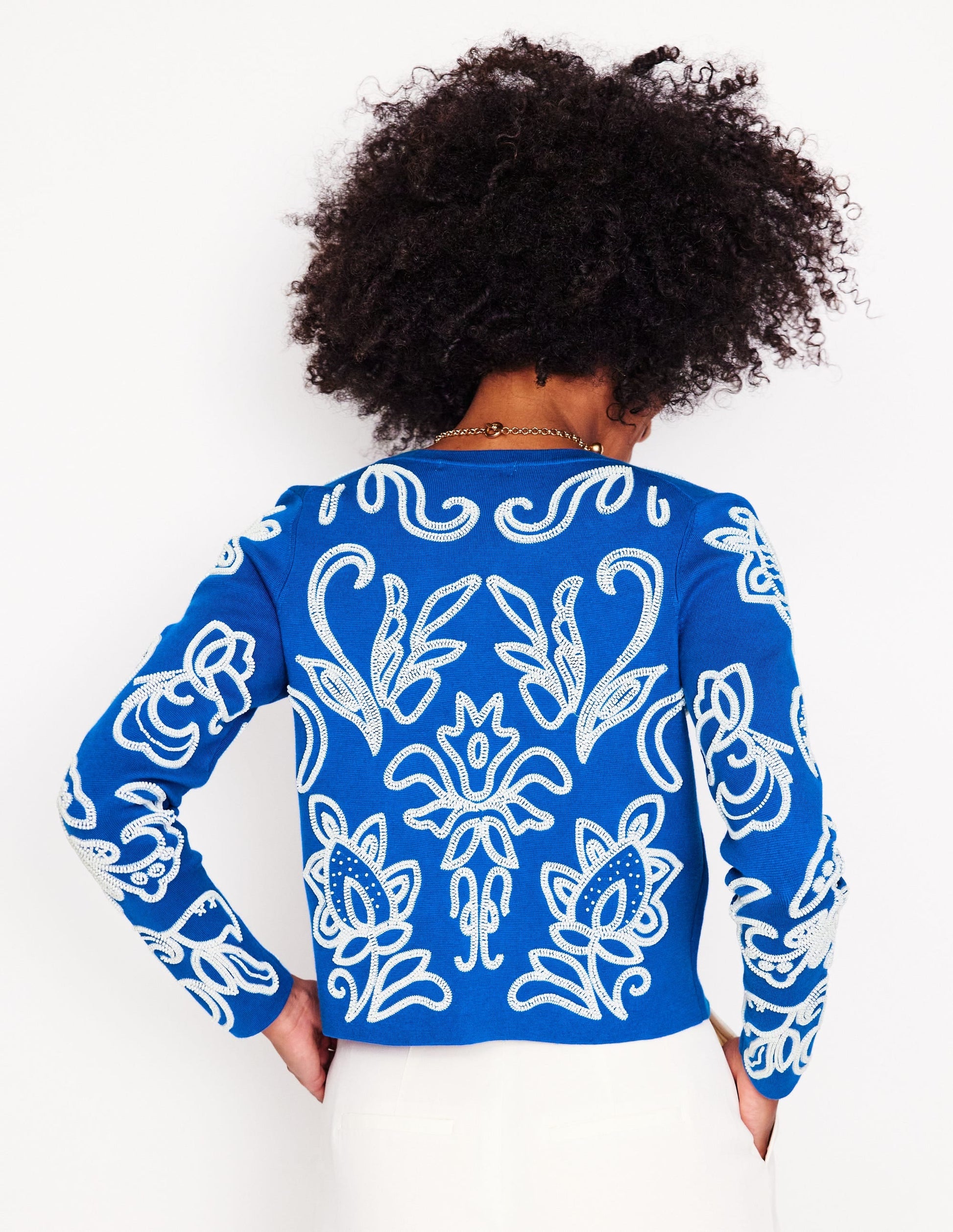 Embellished  Cardigan-Gallery Blue-4