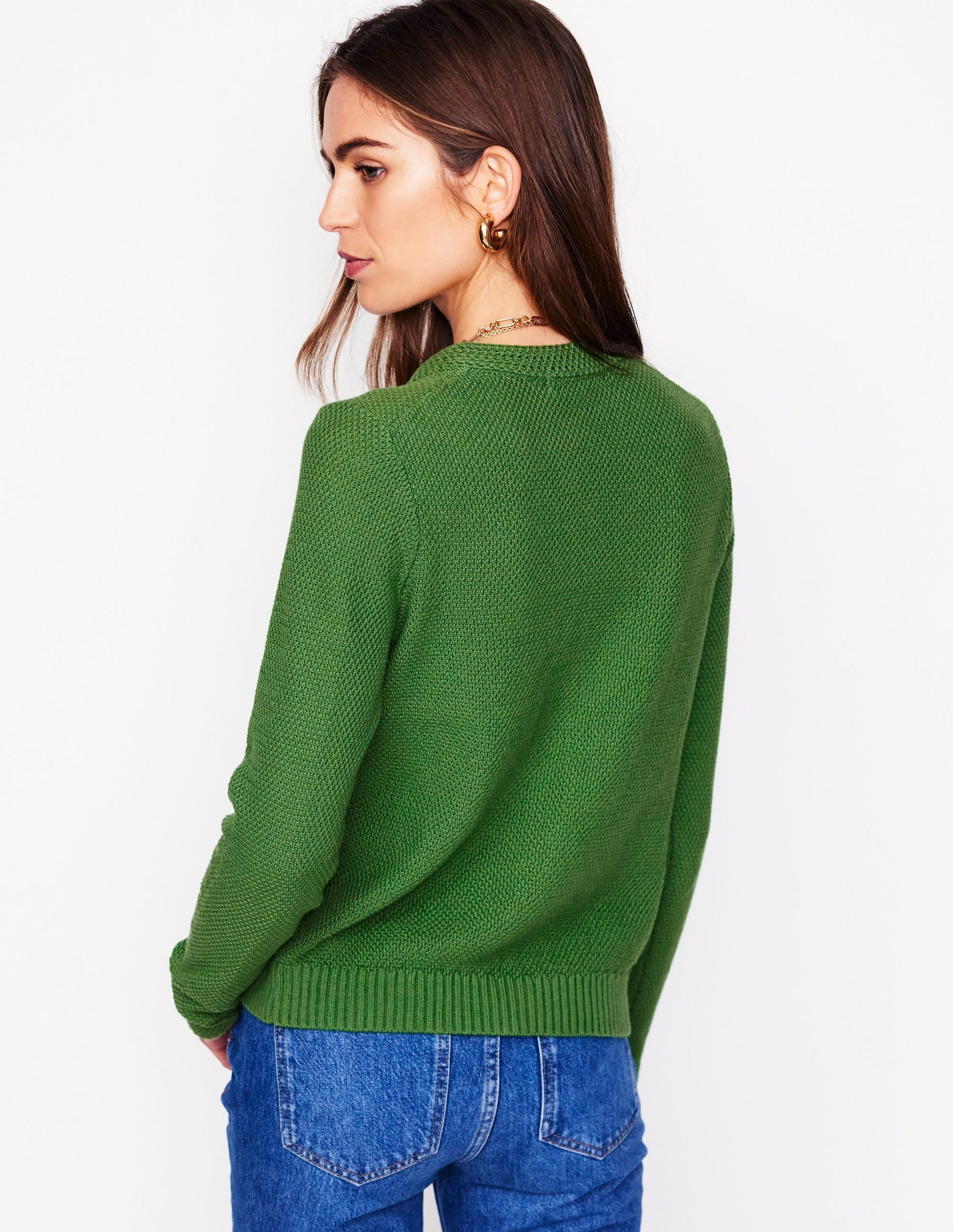 Callie Crochet Trim Cardigan-Paradise Green-3