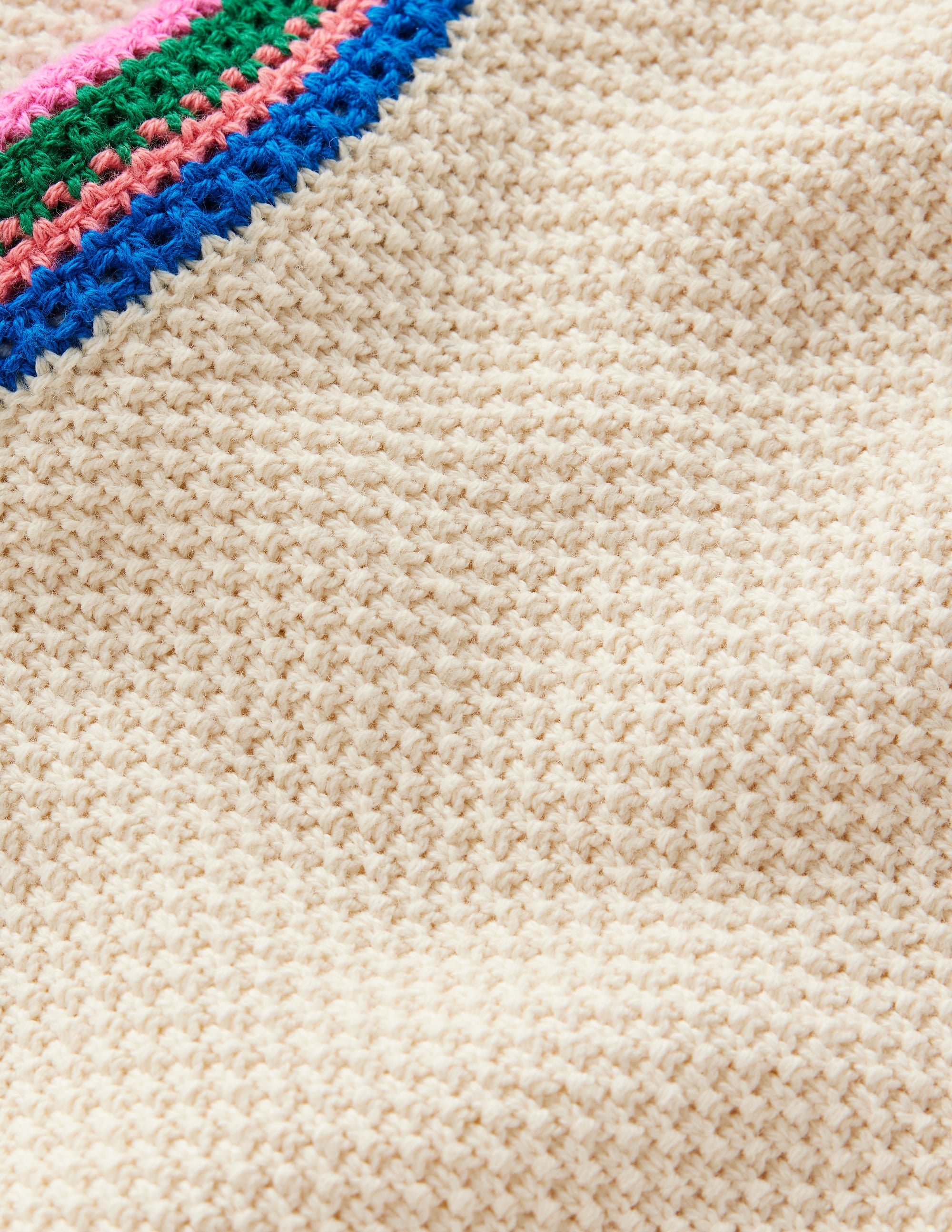 Callie Crochet Trim Jumper-Warm Ivory - Image 9