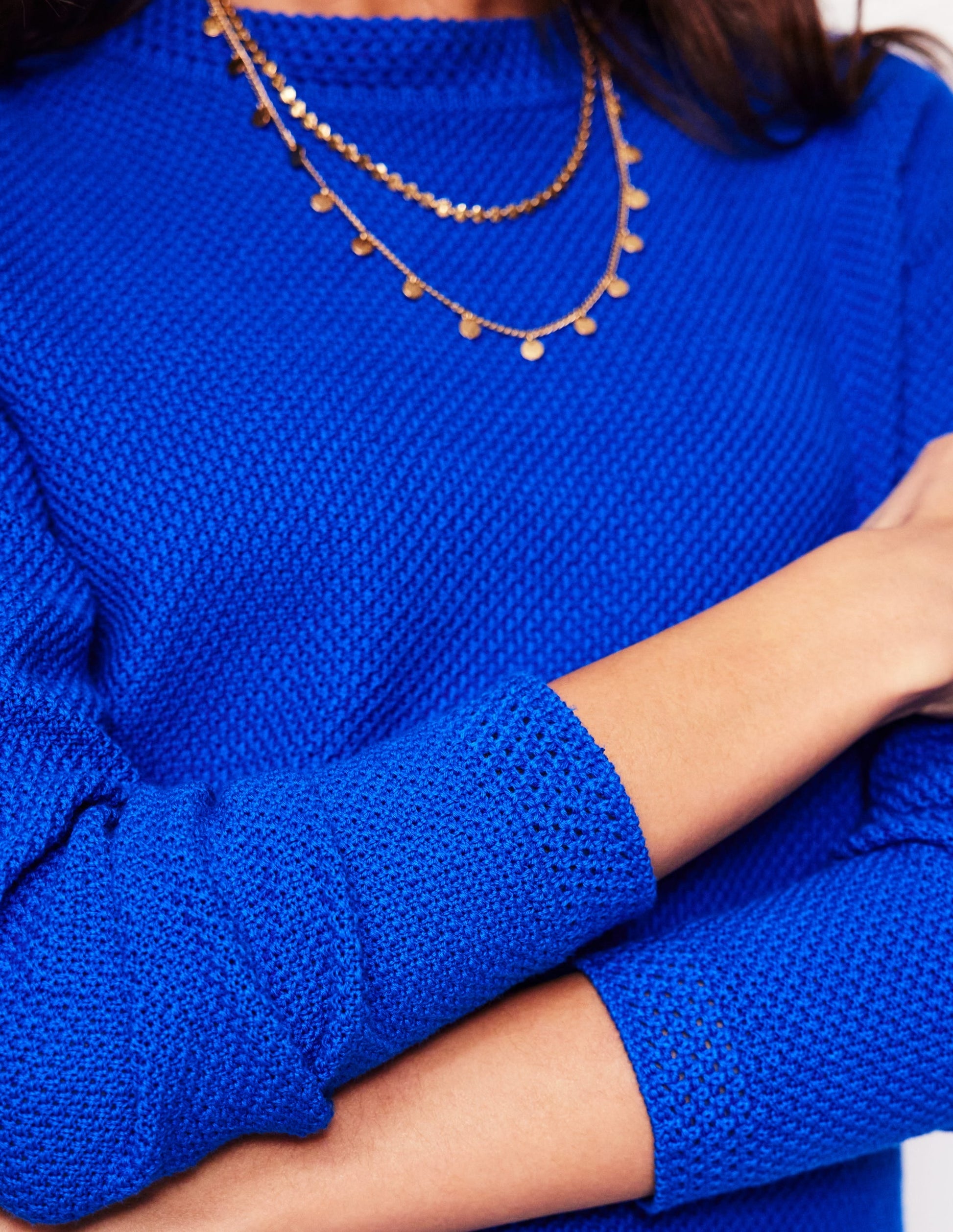 Callie Crochet Trim Jumper-Gallery Blue-3