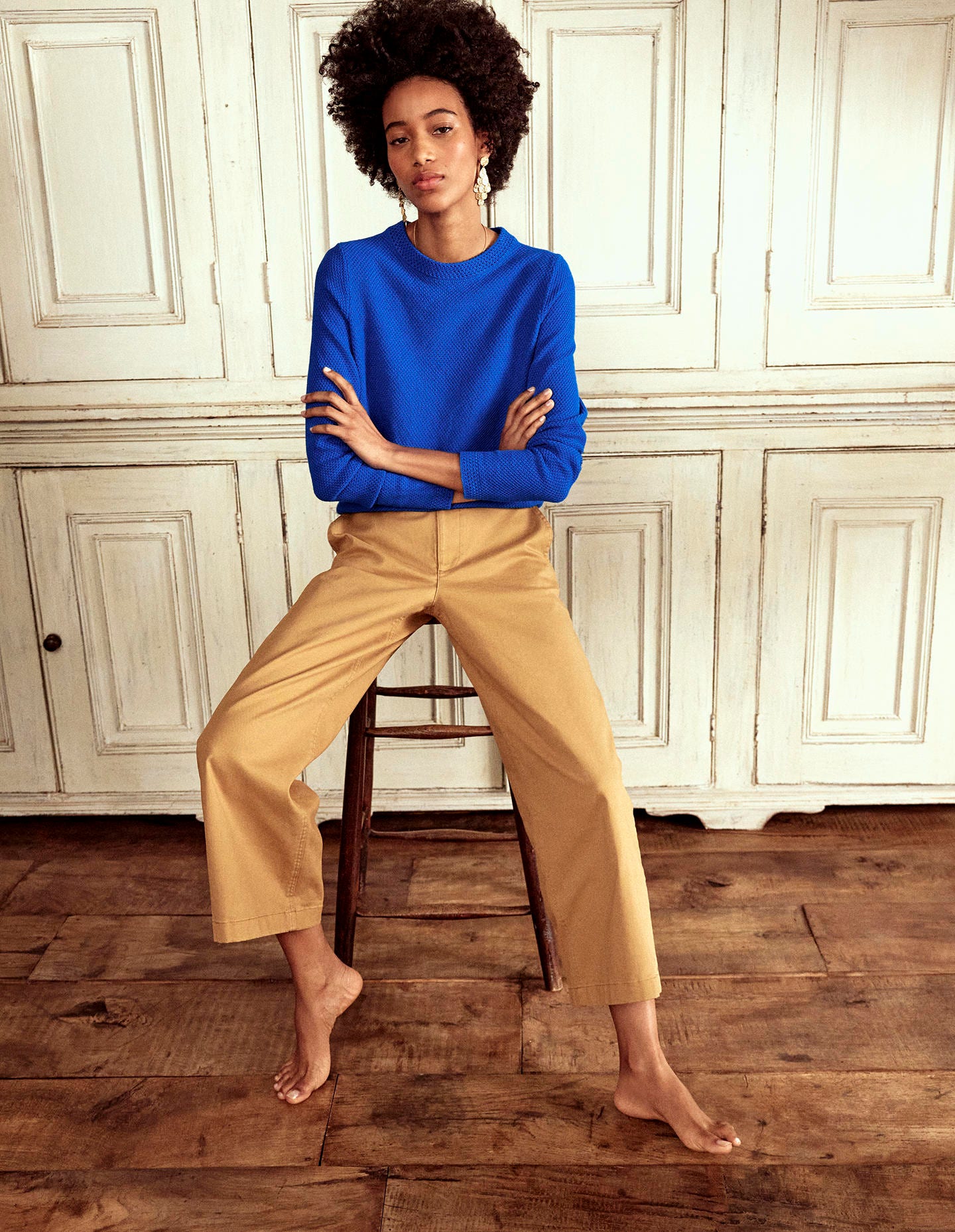 Callie Crochet Trim Jumper-Gallery Blue - Image 1