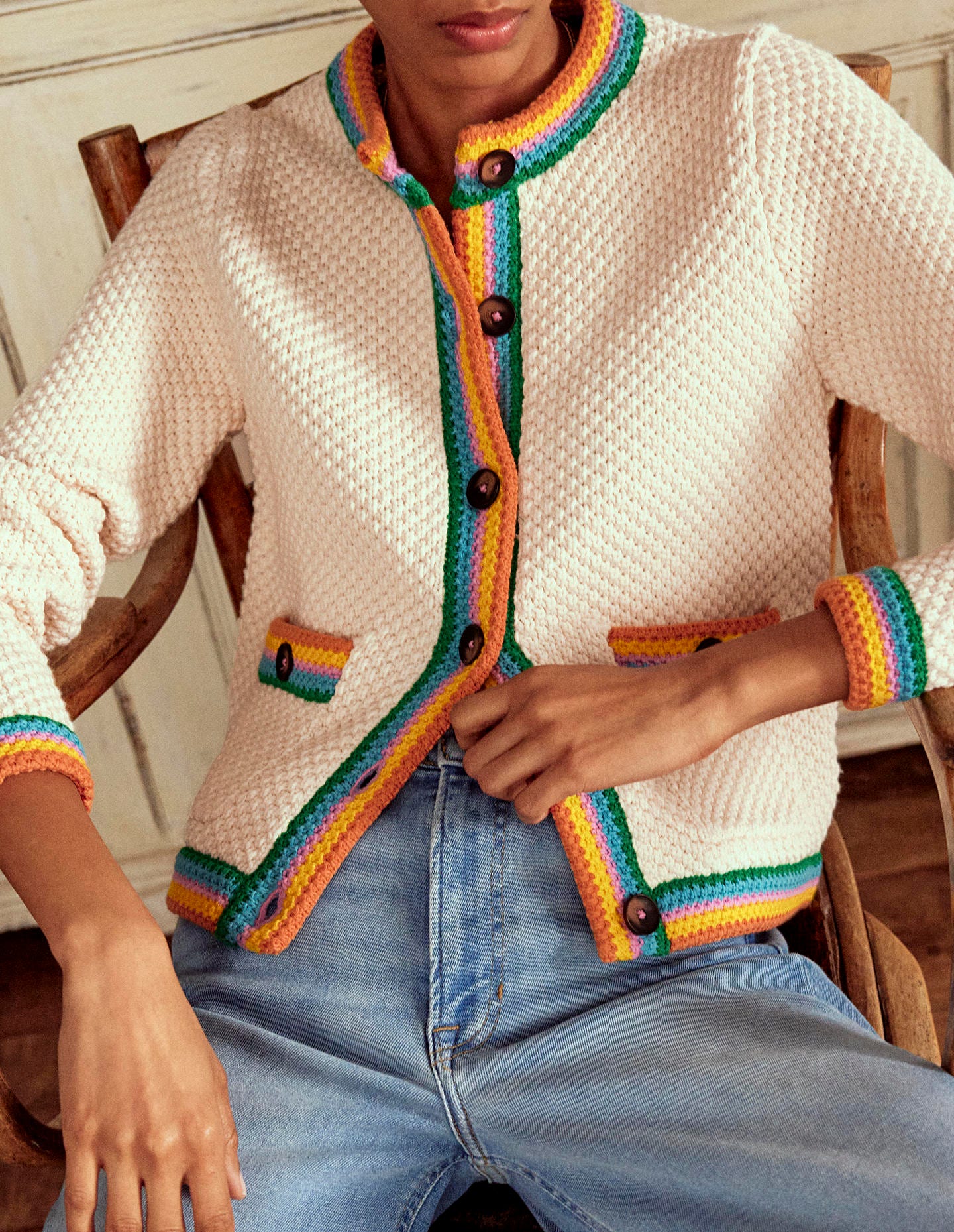 Libby Knitted Jacket-Warm Ivory, Rainbow-7