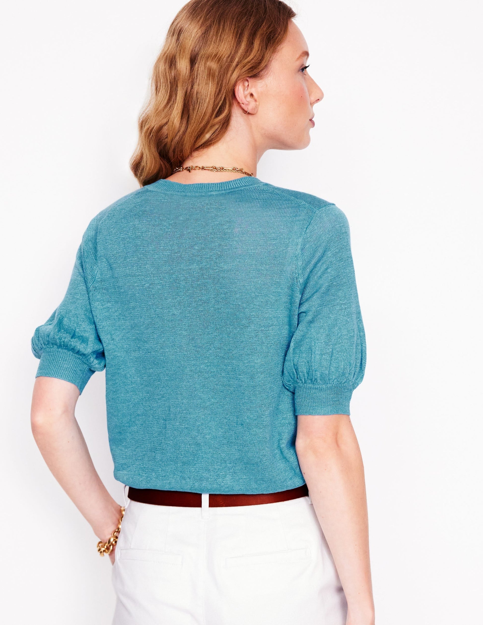 Liv V-Neck Linen T-Shirt-Duck Egg Blue-4