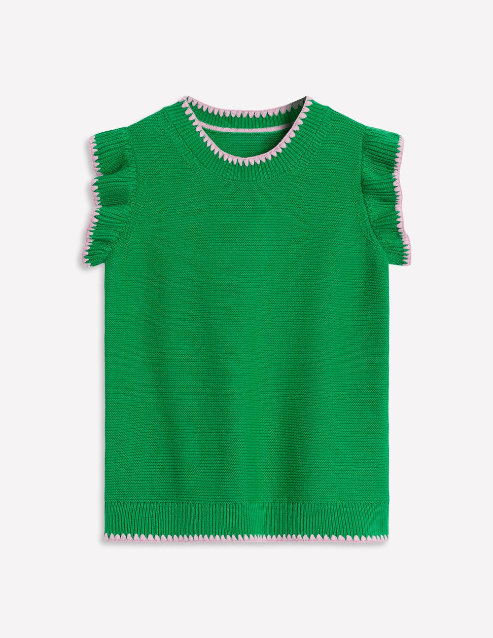 Lena Stitch Detail Tank-Rich Emerald-7