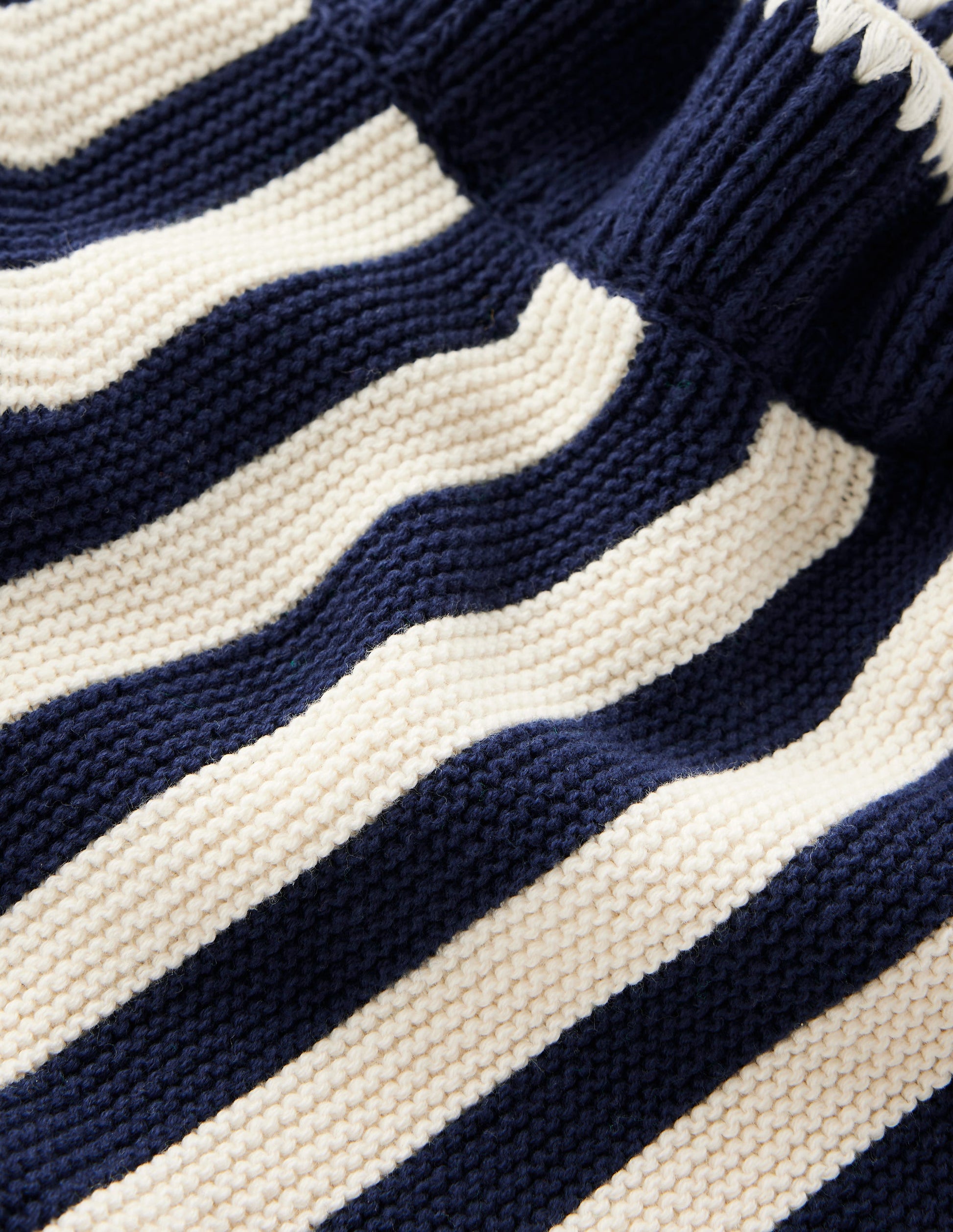 Lena Stitch Detail Tank-Navy and Ivory Stripe-8
