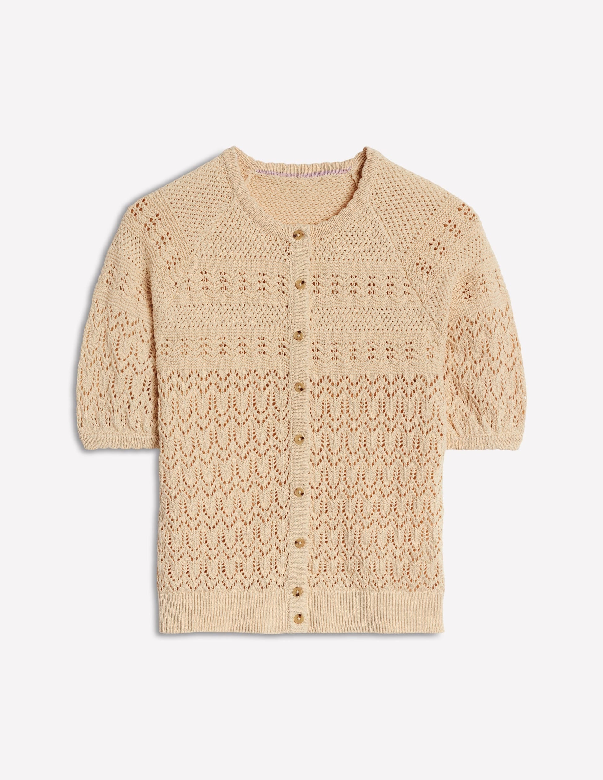 Elodie Stitch Crew Cardigan-Warm Ivory-5