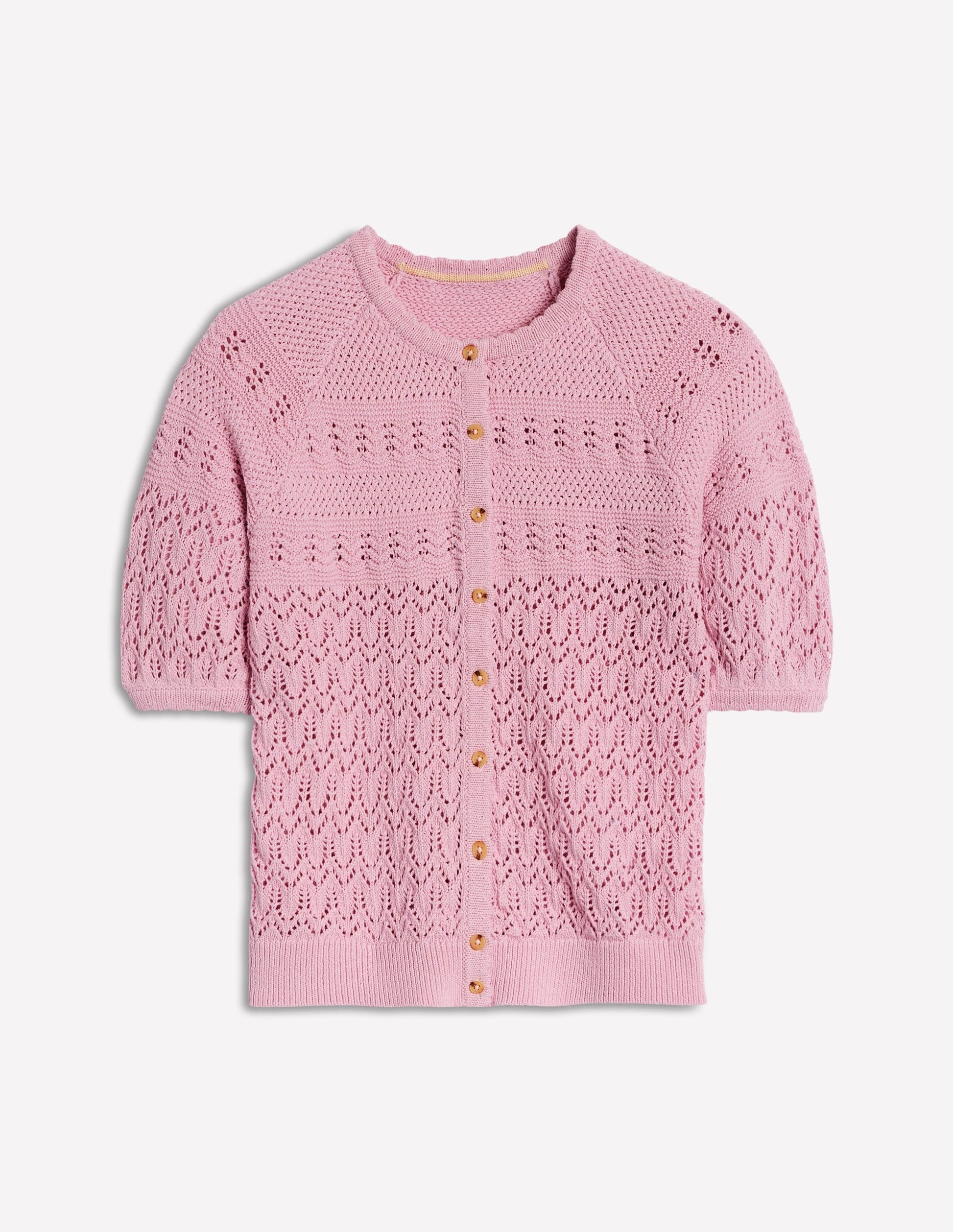 Elodie Stitch Crew Cardigan-Soft Pink-8