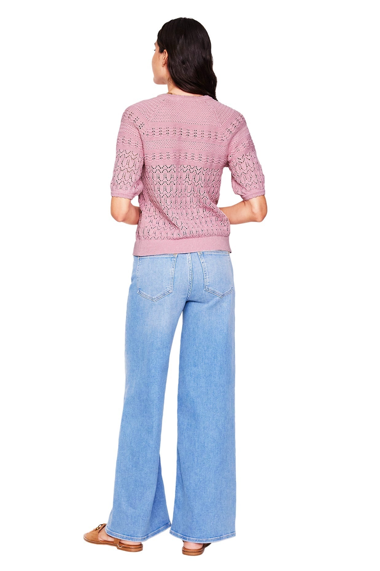 Elodie Stitch Crew Cardigan-Soft Pink - Image 7