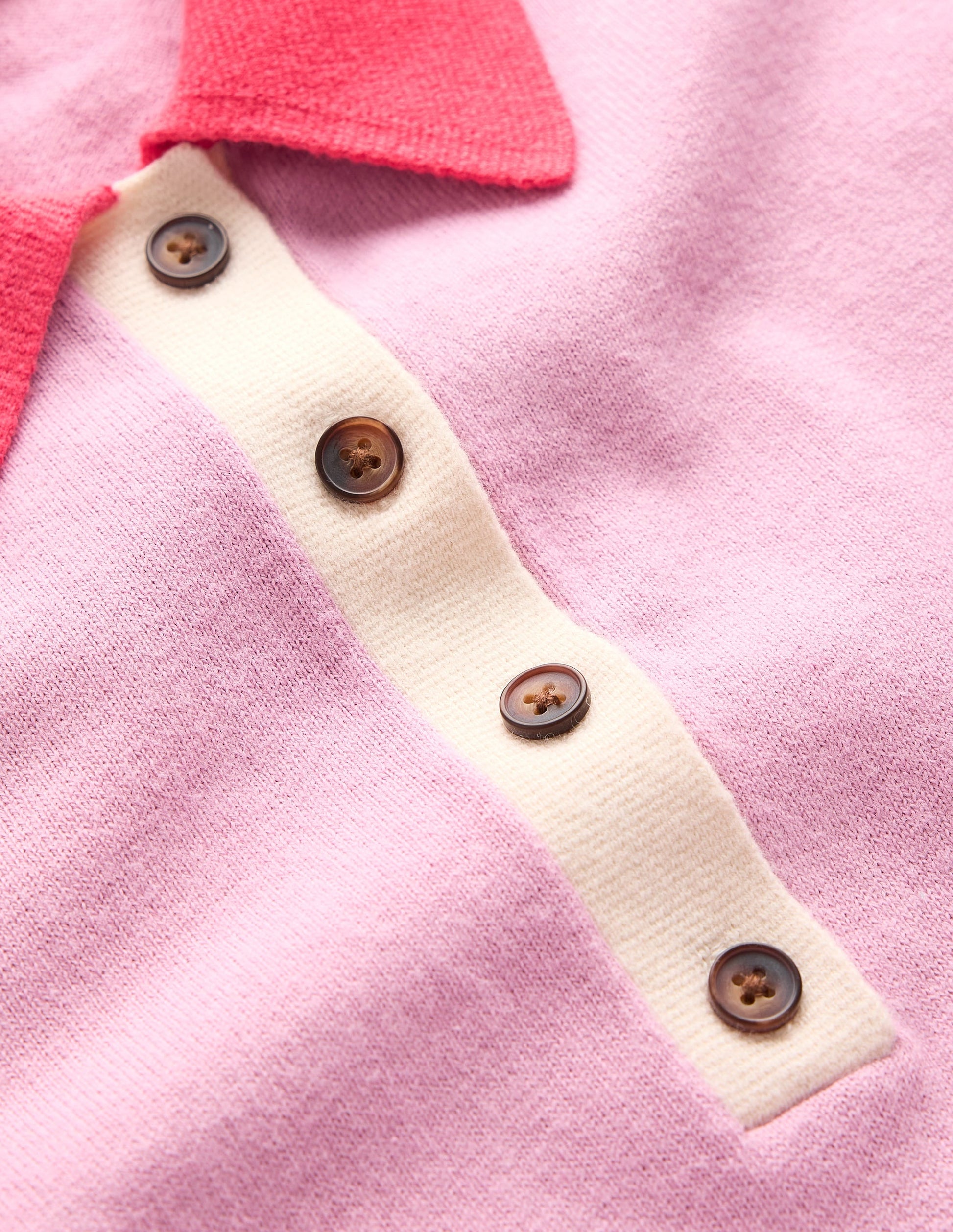 Estelle Henley Knitted T-Shirt-Soft Lavender Pink-9