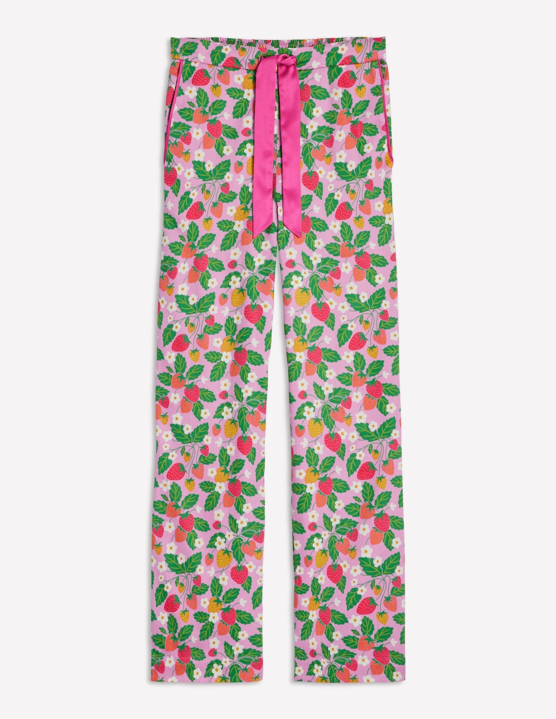 Cotton Sateen Pyjama Trousers-MeadowsweetPink Fruit Paradise-7