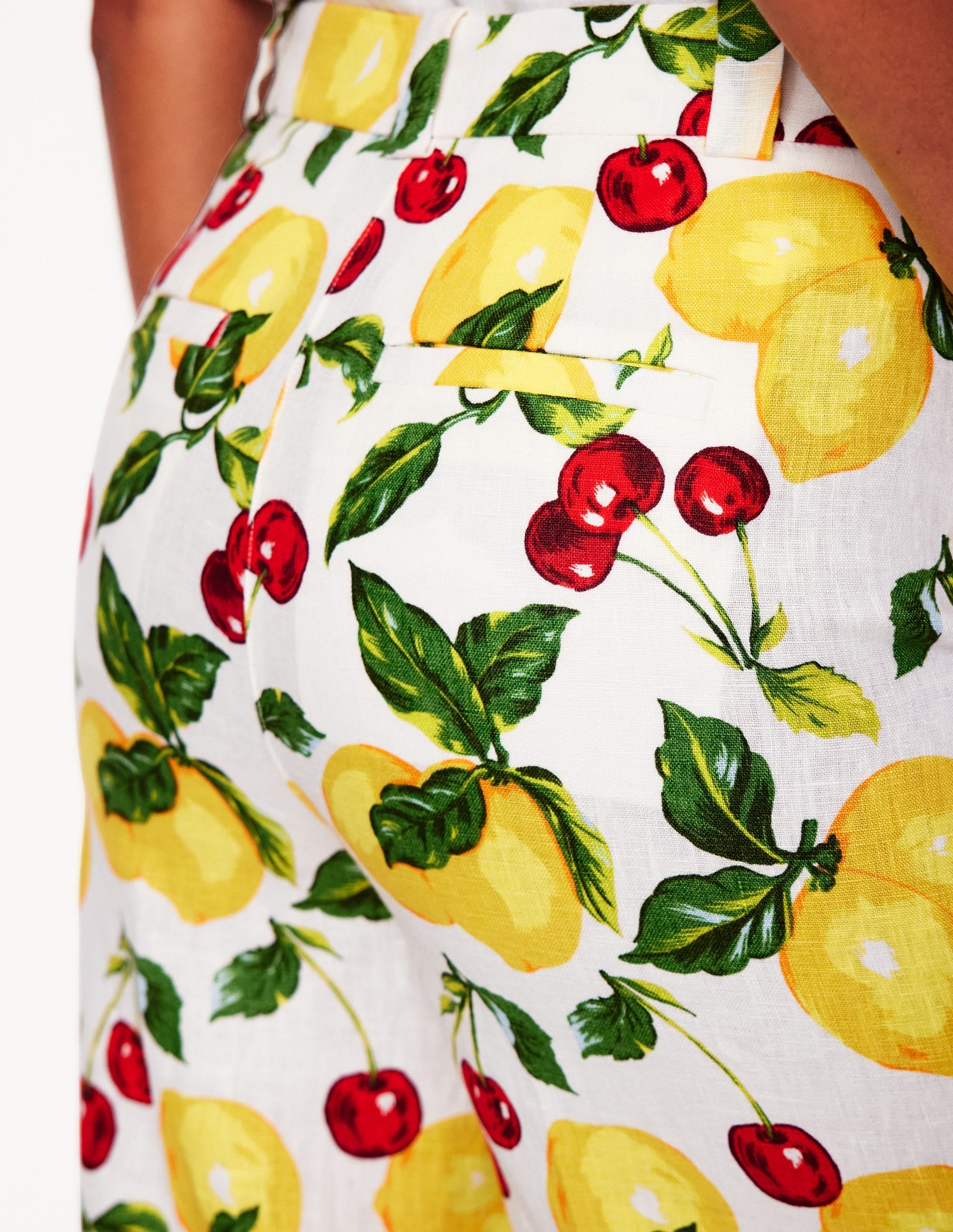 Westbourne Linen Trousers-Multi, Cherries and Lemons - Image 3