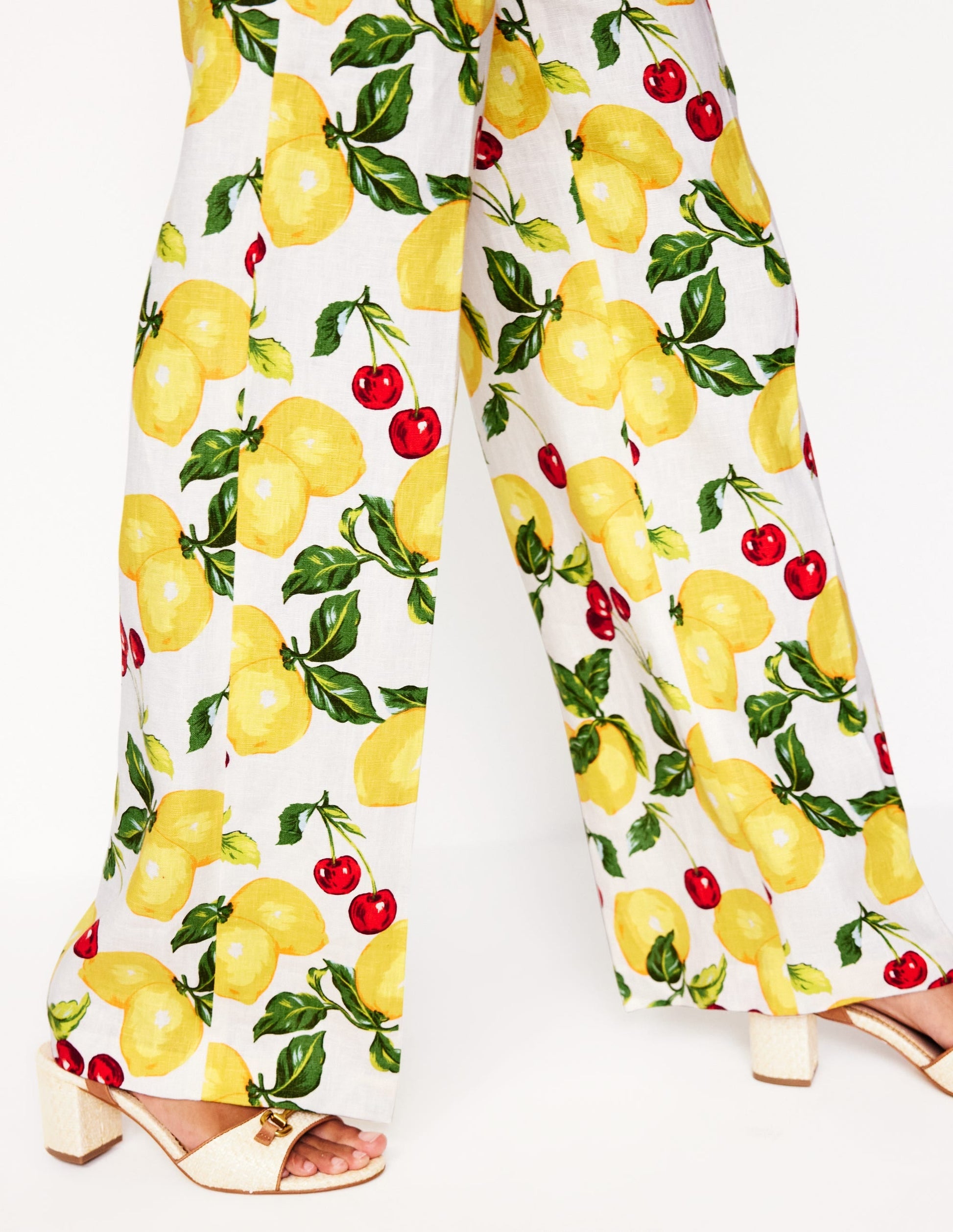 Westbourne Linen Trousers-Multi, Cherries and Lemons-6