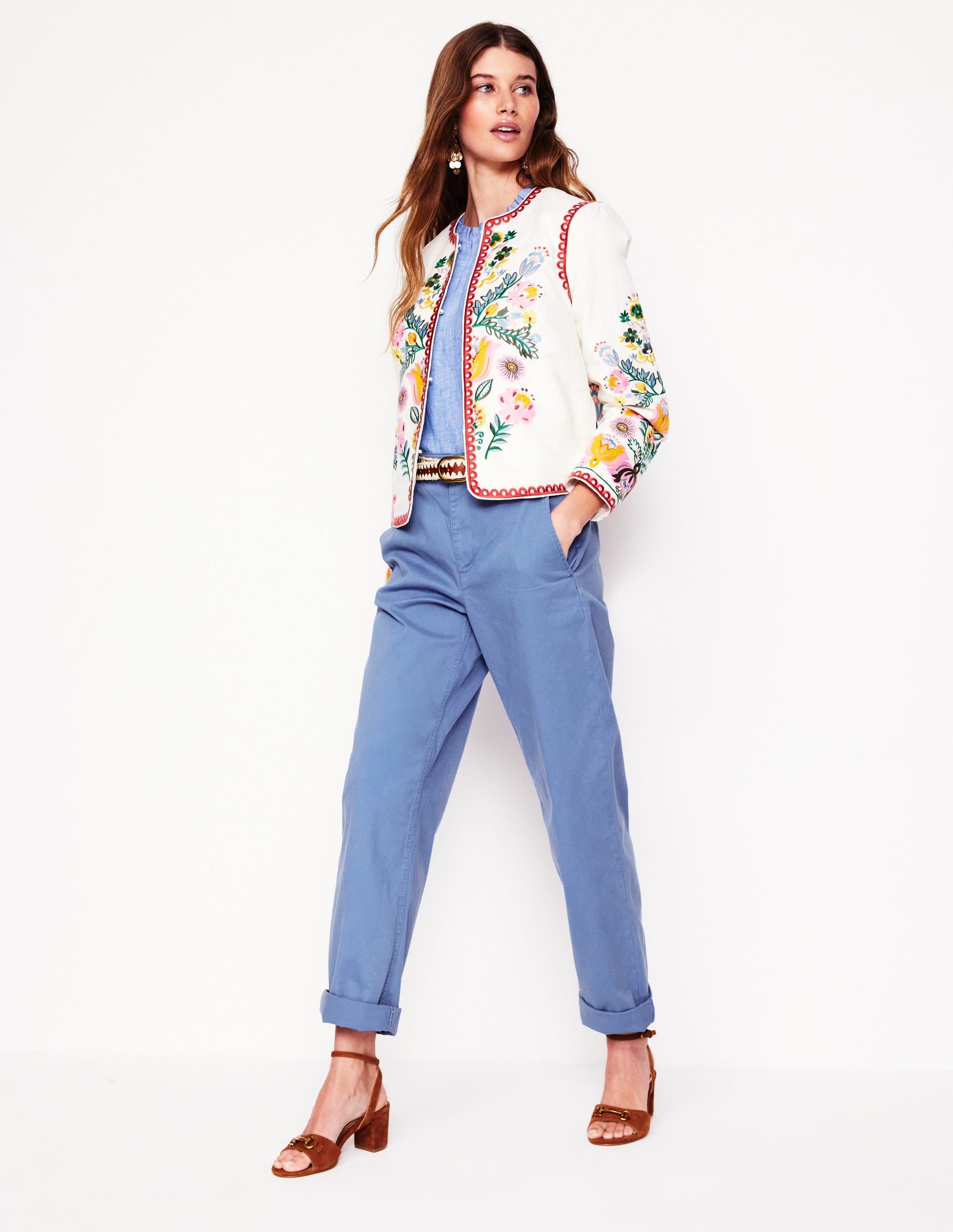 Barnsbury Chino Trousers-Blue River-1