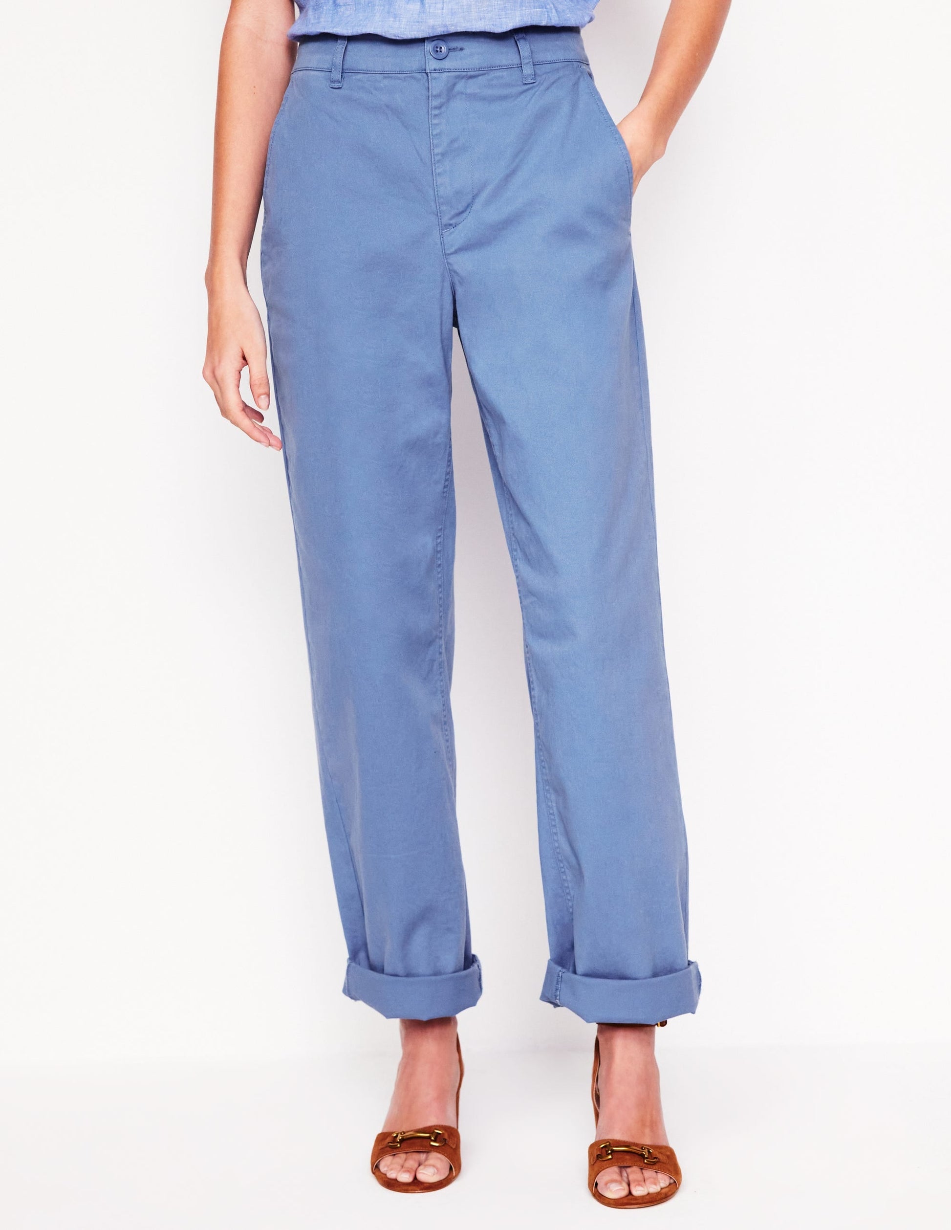 Barnsbury Chino Trousers-Blue River-2
