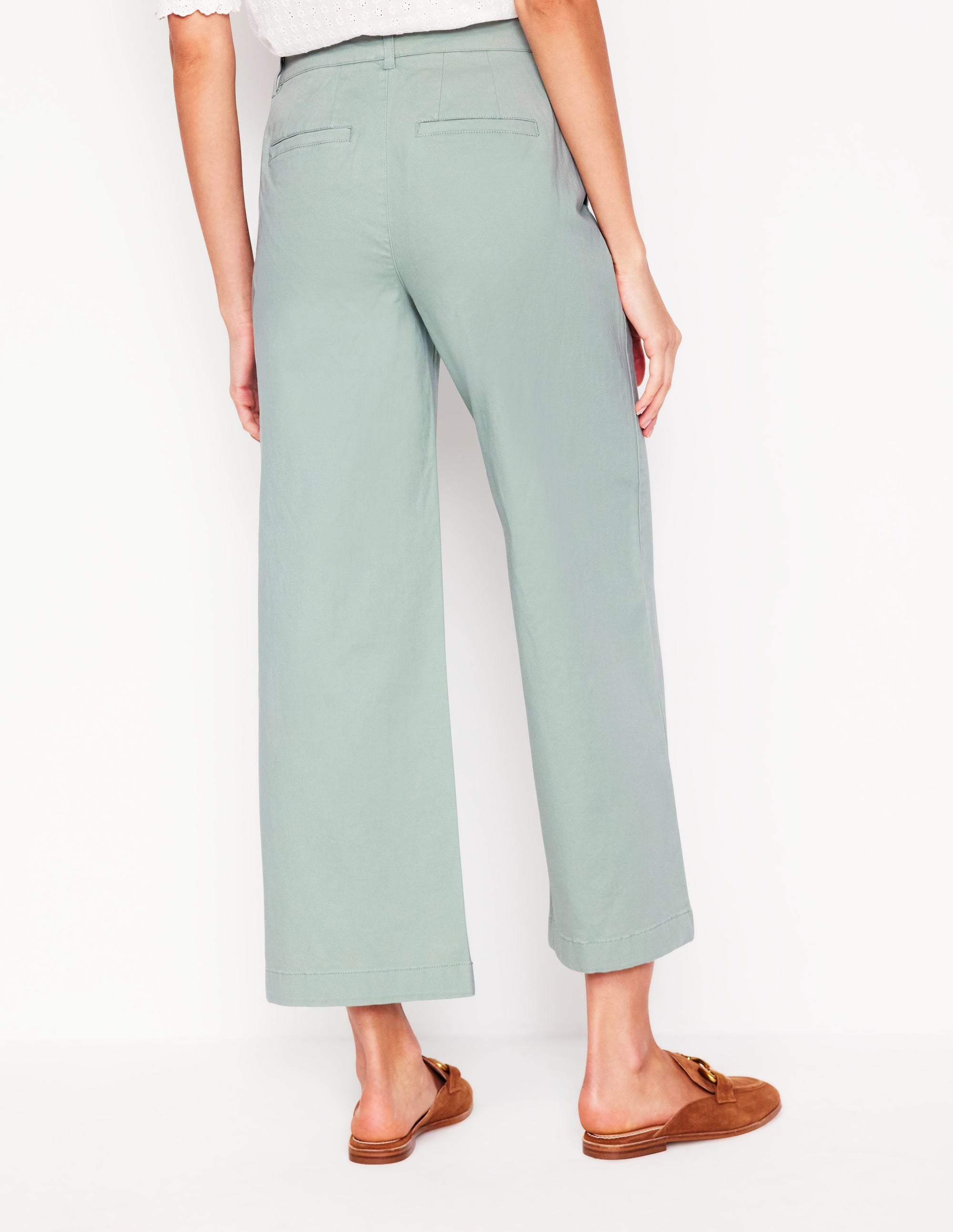 Barnsbury Crop Chino Trousers-Soft Jade - Image 3