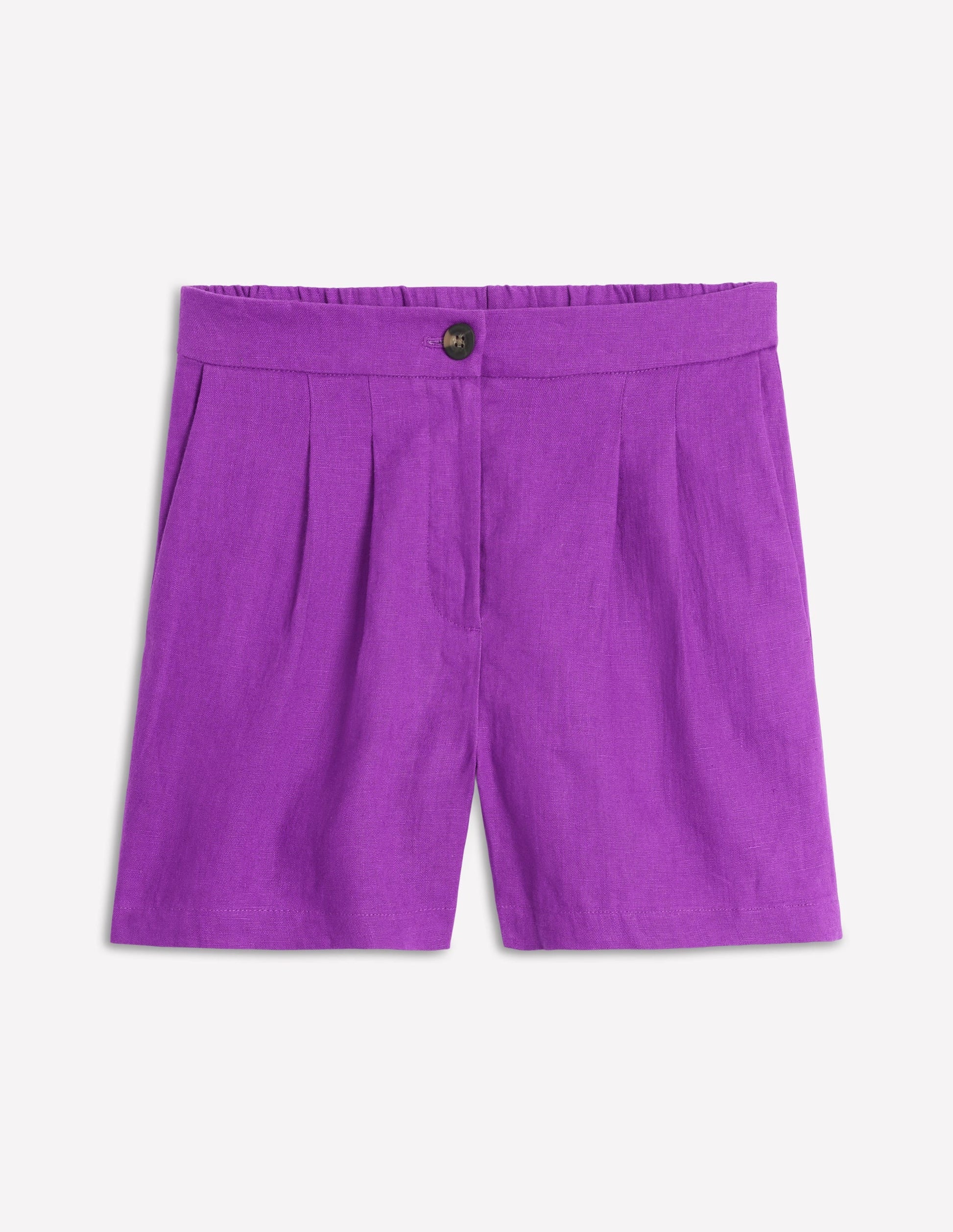 Dulwich Linen Shorts-Royal Purple-5
