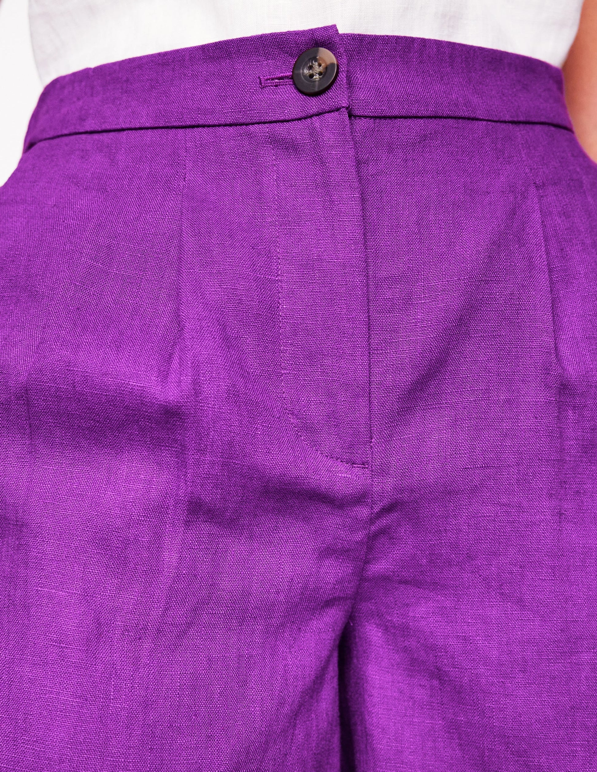Dulwich Linen Shorts-Royal Purple-2