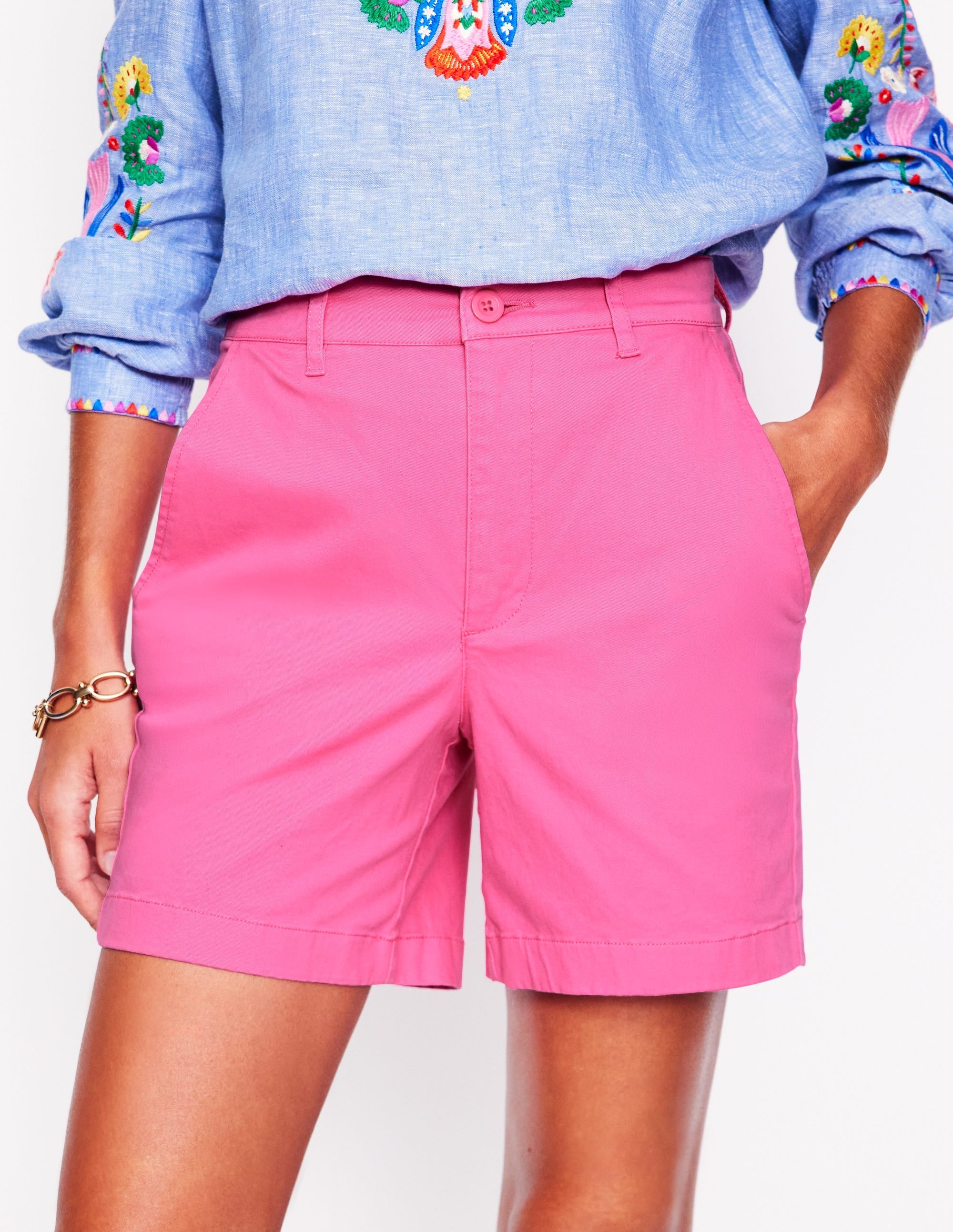 Barnsbury Chino Shorts-Sorbet Pink - Image 3