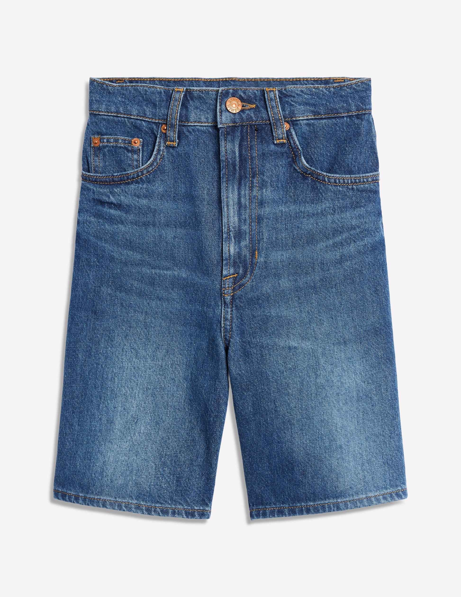 Mid Thigh Denim Shorts-Mid Vintage-6