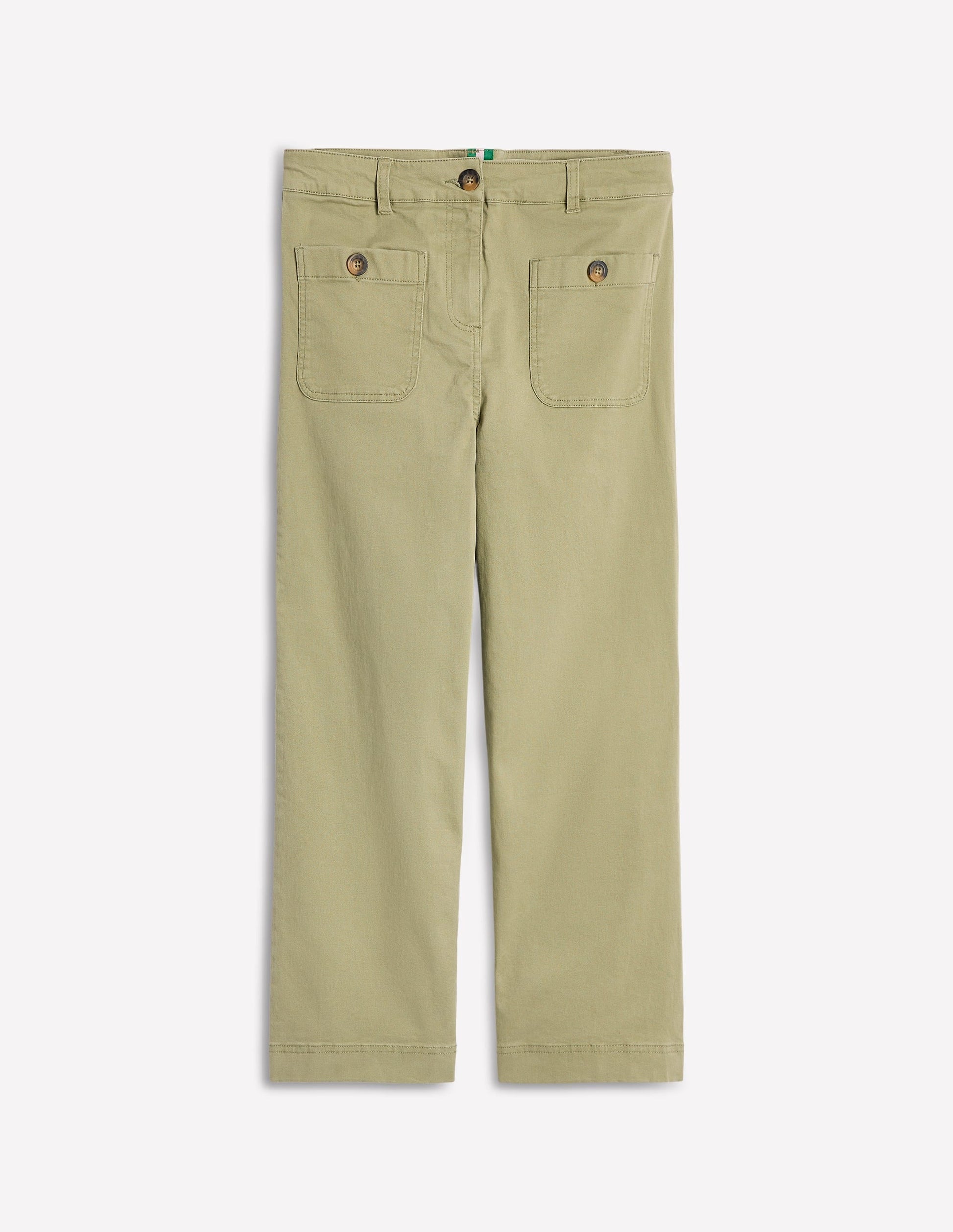 Patch Pocket Crop Chino-Larch Green-6