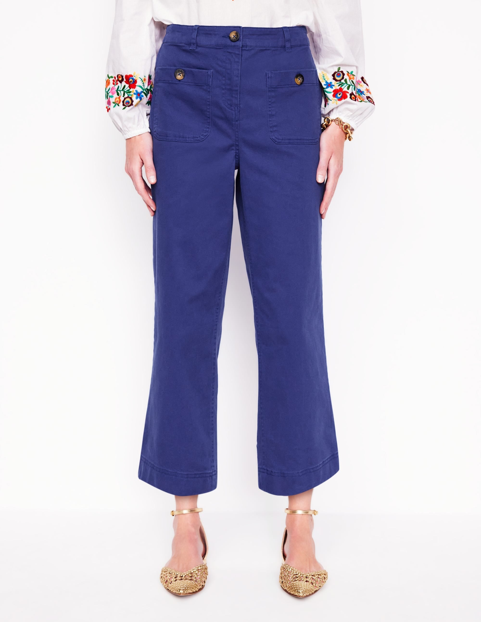 Patch Pocket Crop Chino-Starboard Blue - Image 4