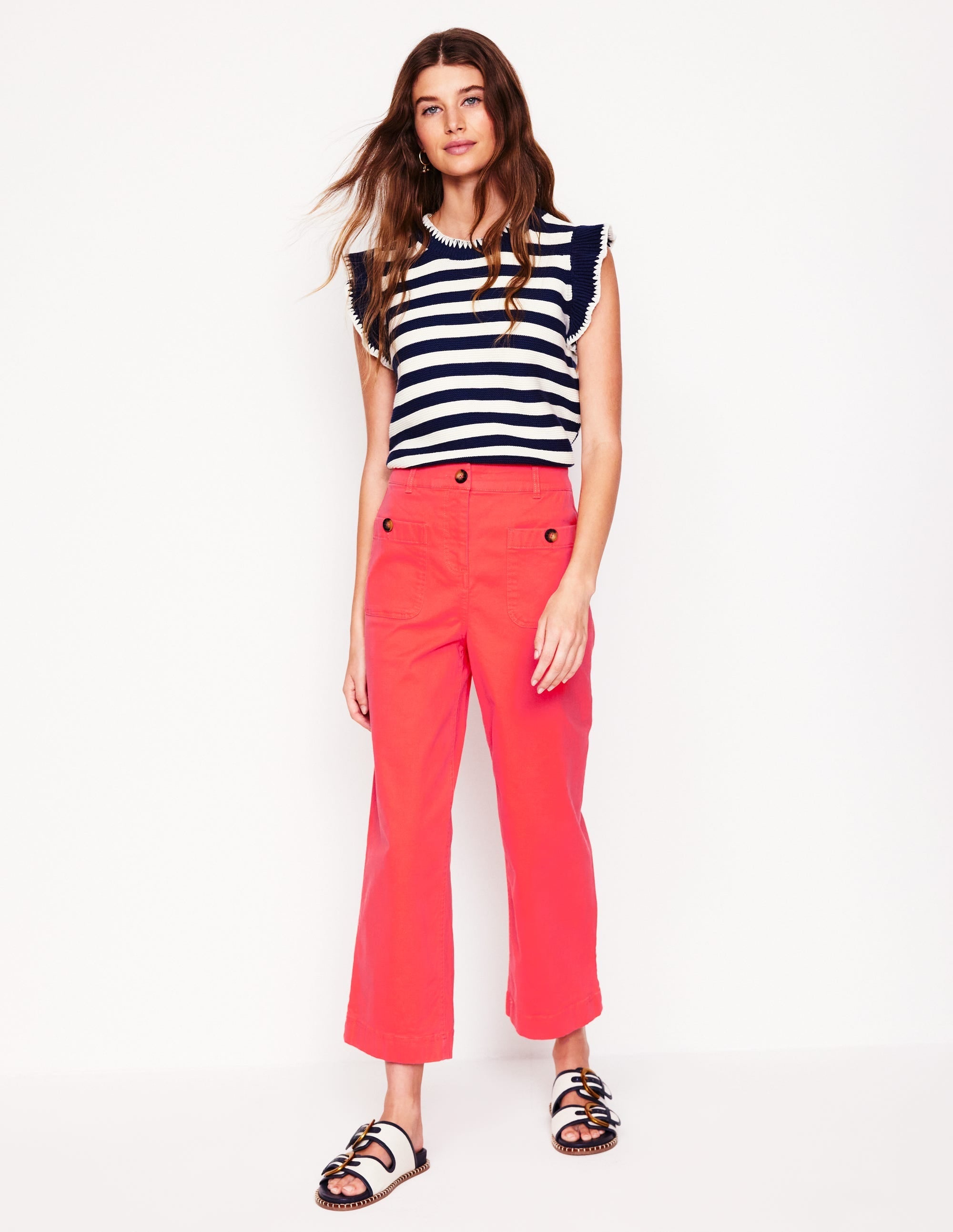 Patch Pocket Crop Chino-Jam Red - Image 1