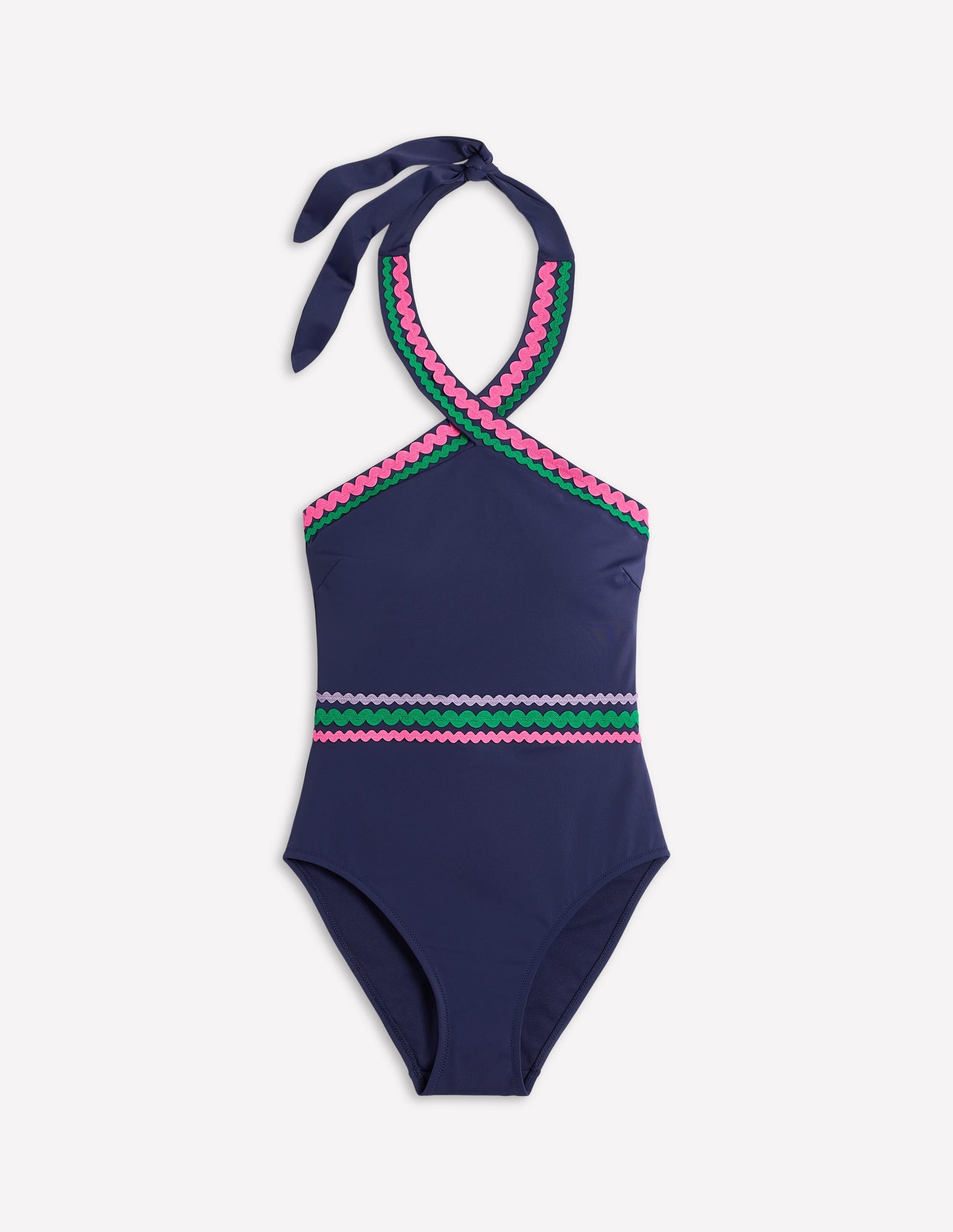 Cross Front Swimsuit-Navy Rik Rak-6