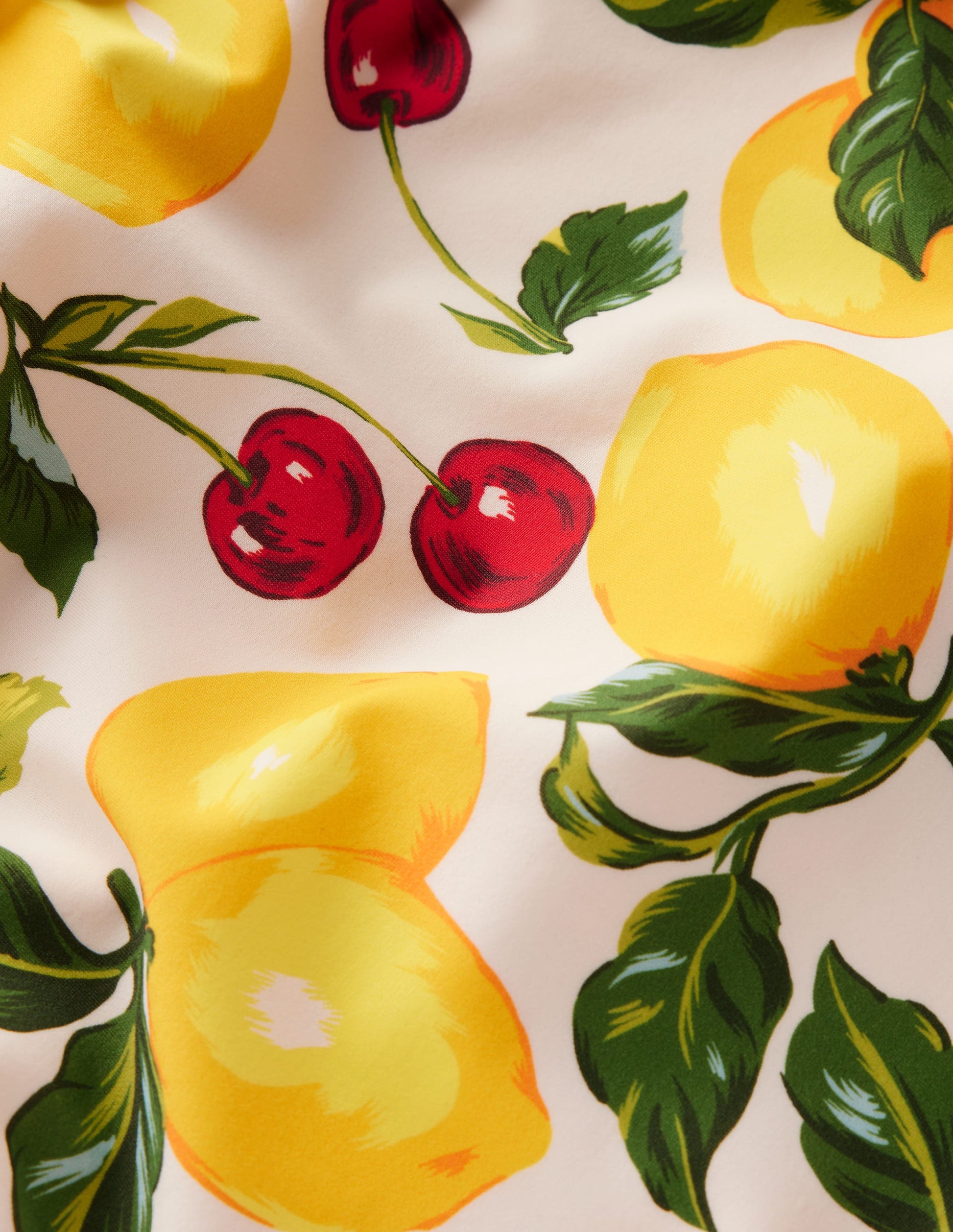 Evia Ruffle Swimsuit-Ivory, Cherries and Lemons-6