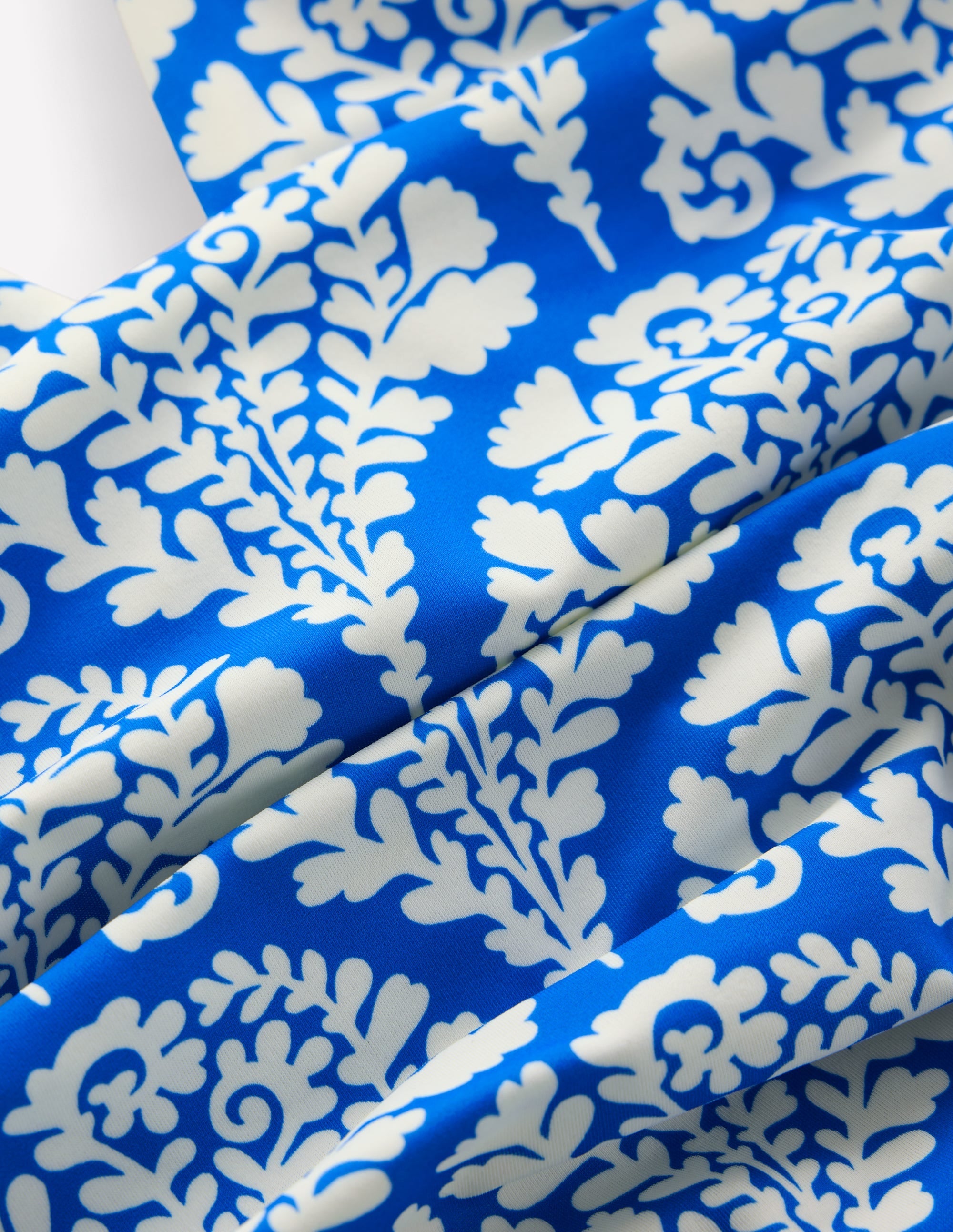 Mykonos Deep V Swimsuit-Cerulean Blue, Blossomy - Image 7