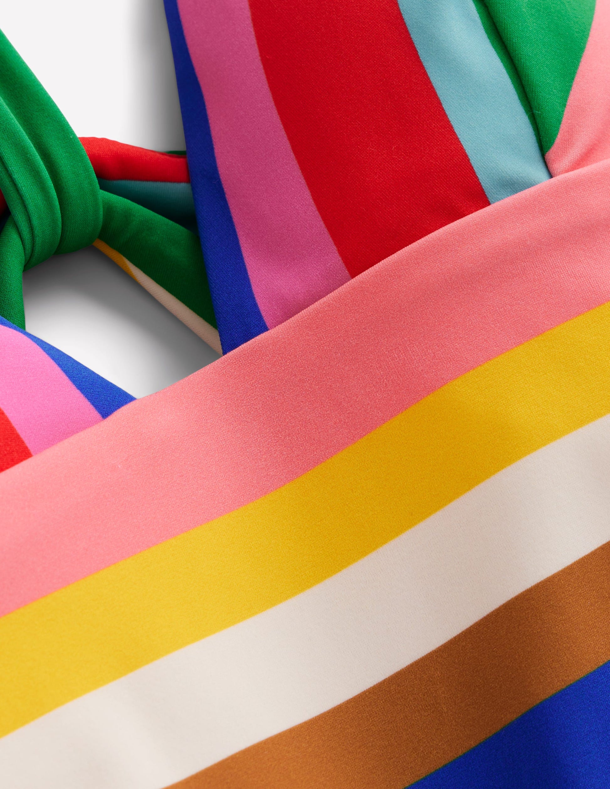 Mykonos Deep V Swimsuit-Bright Rainbow Stripe-7