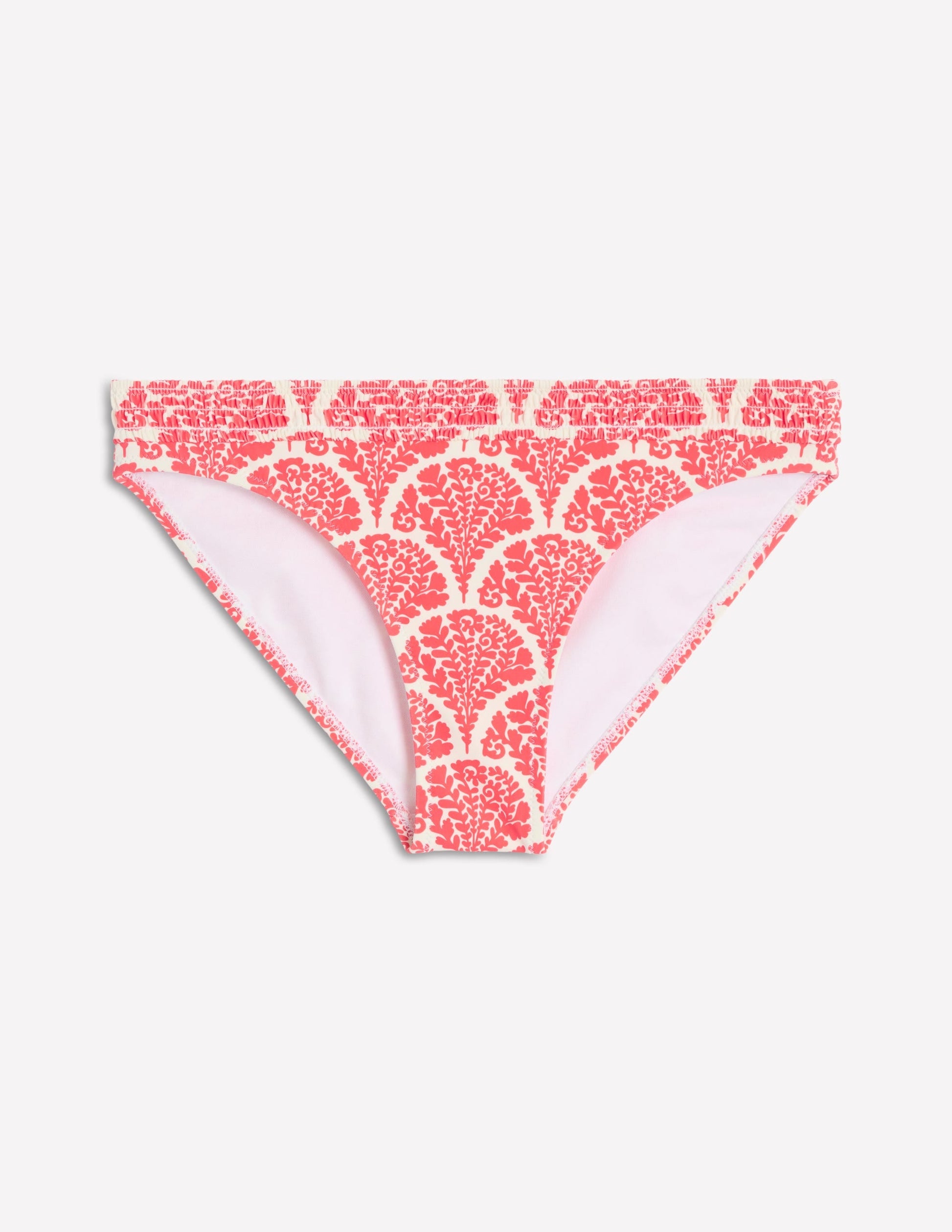 Skyros Smocked Bikini Bottoms-Jam Red, Blossomy-7