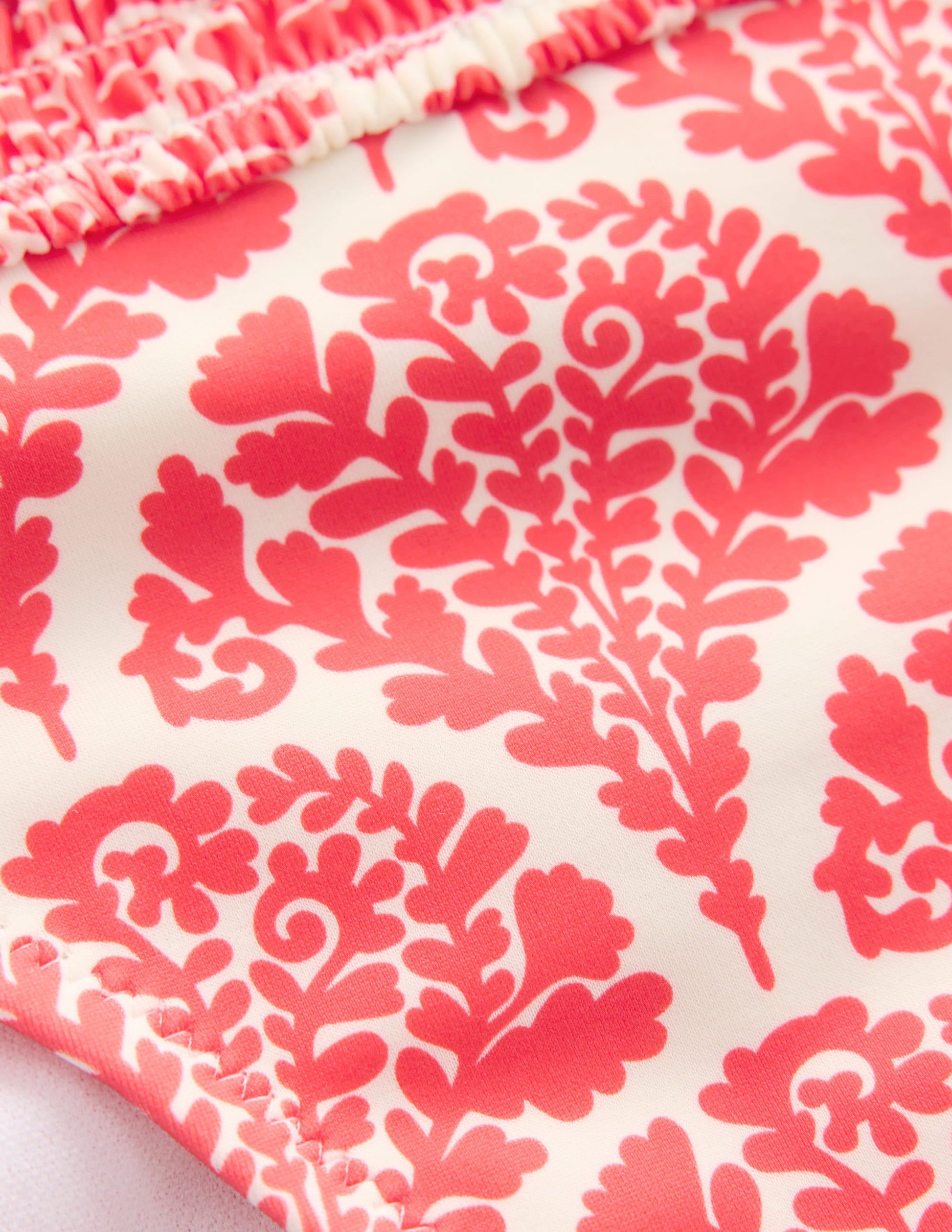 Skyros Smocked Bikini Bottoms-Jam Red, Blossomy-8