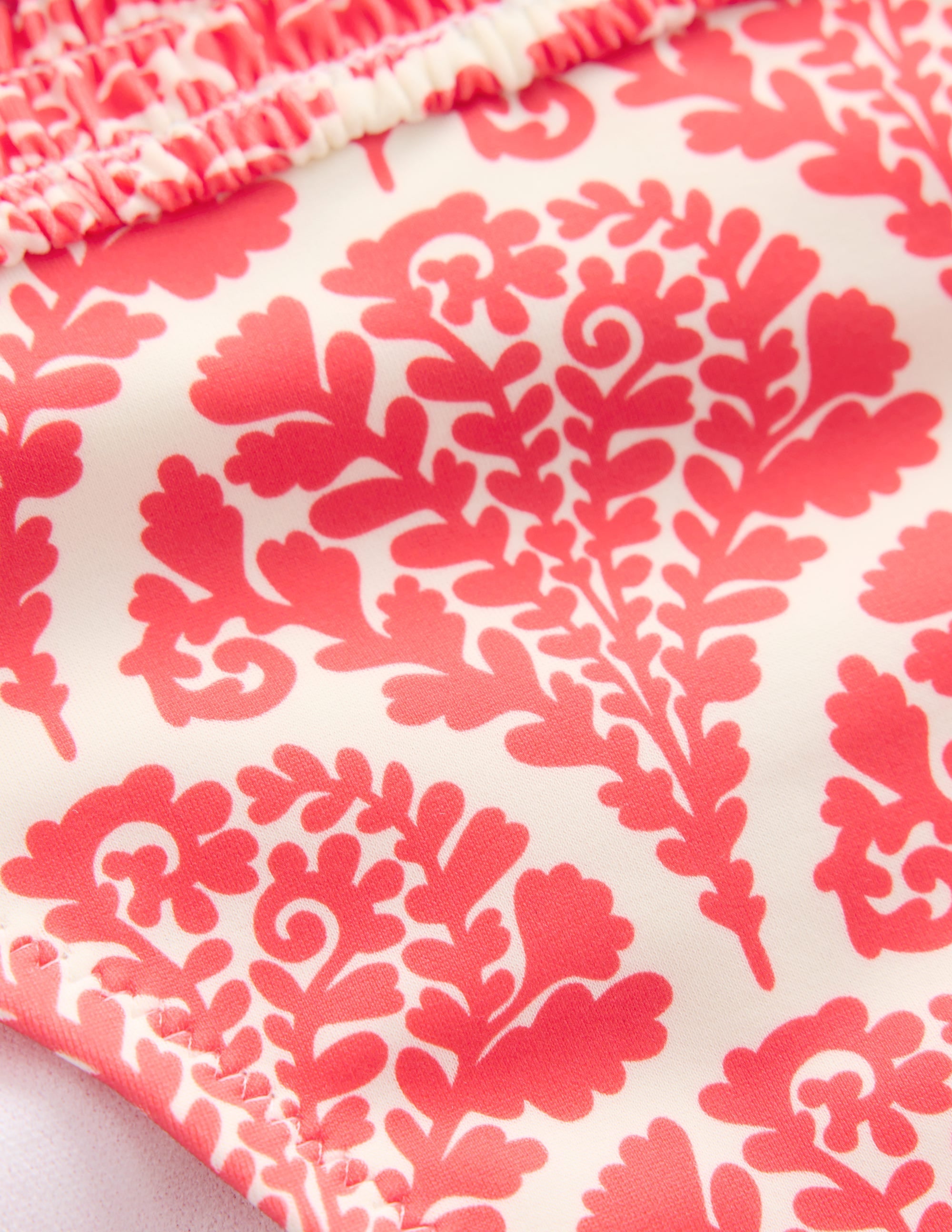 Skyros Smocked Bikini Bottoms-Jam Red, Blossomy - Image 8