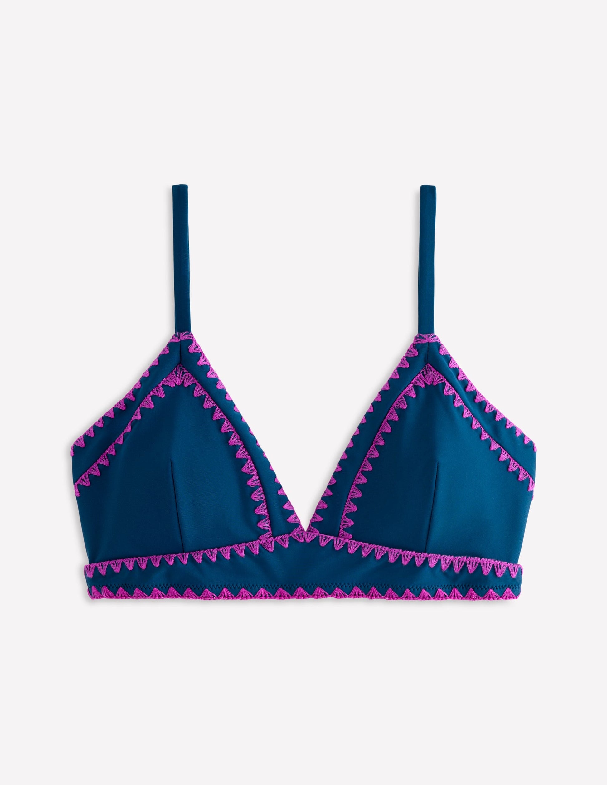 Kasos String V Neck Bikini Top-Oceansid, Very Fuchsia-5