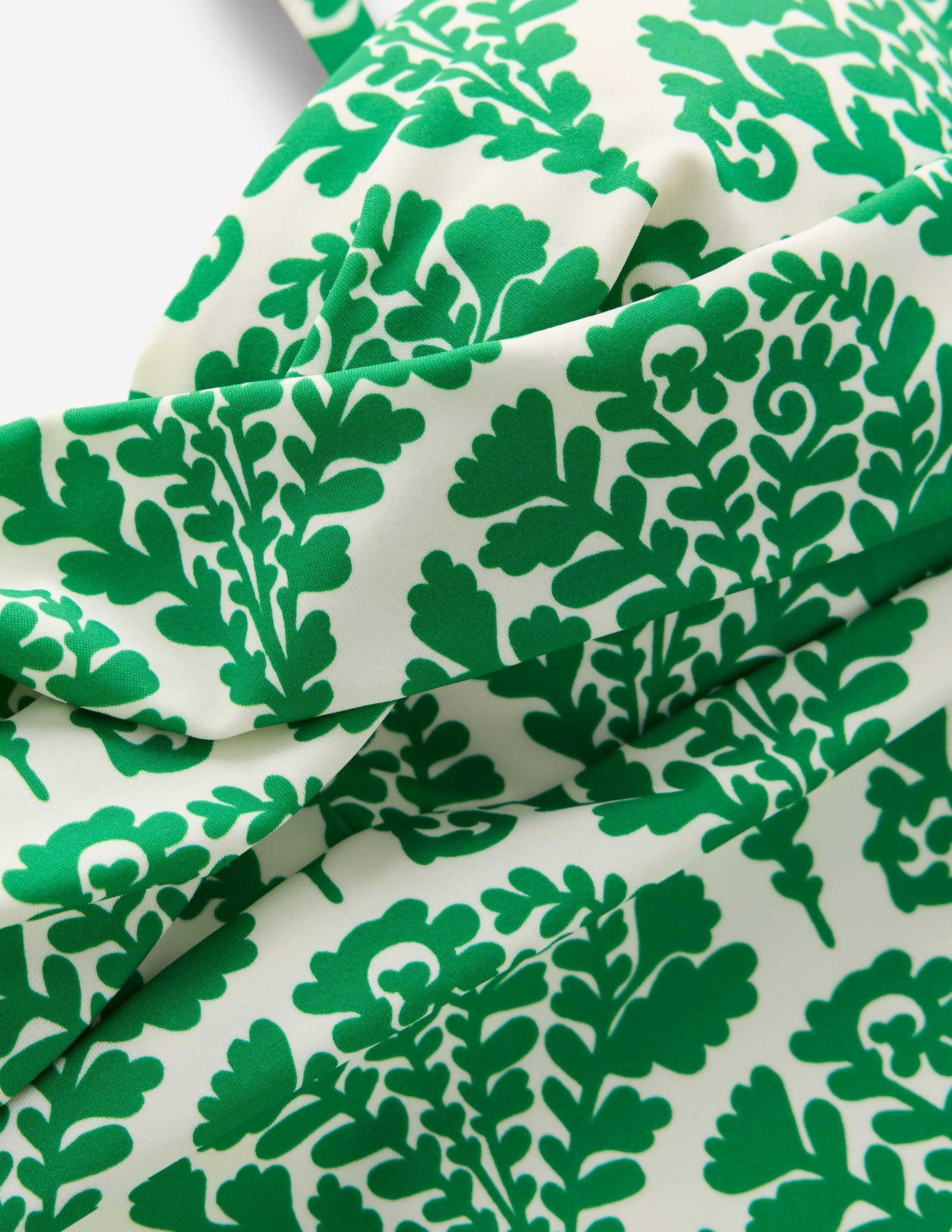 Andros Twist Front Swimsuit-Rich Emerald, Blossomy-5