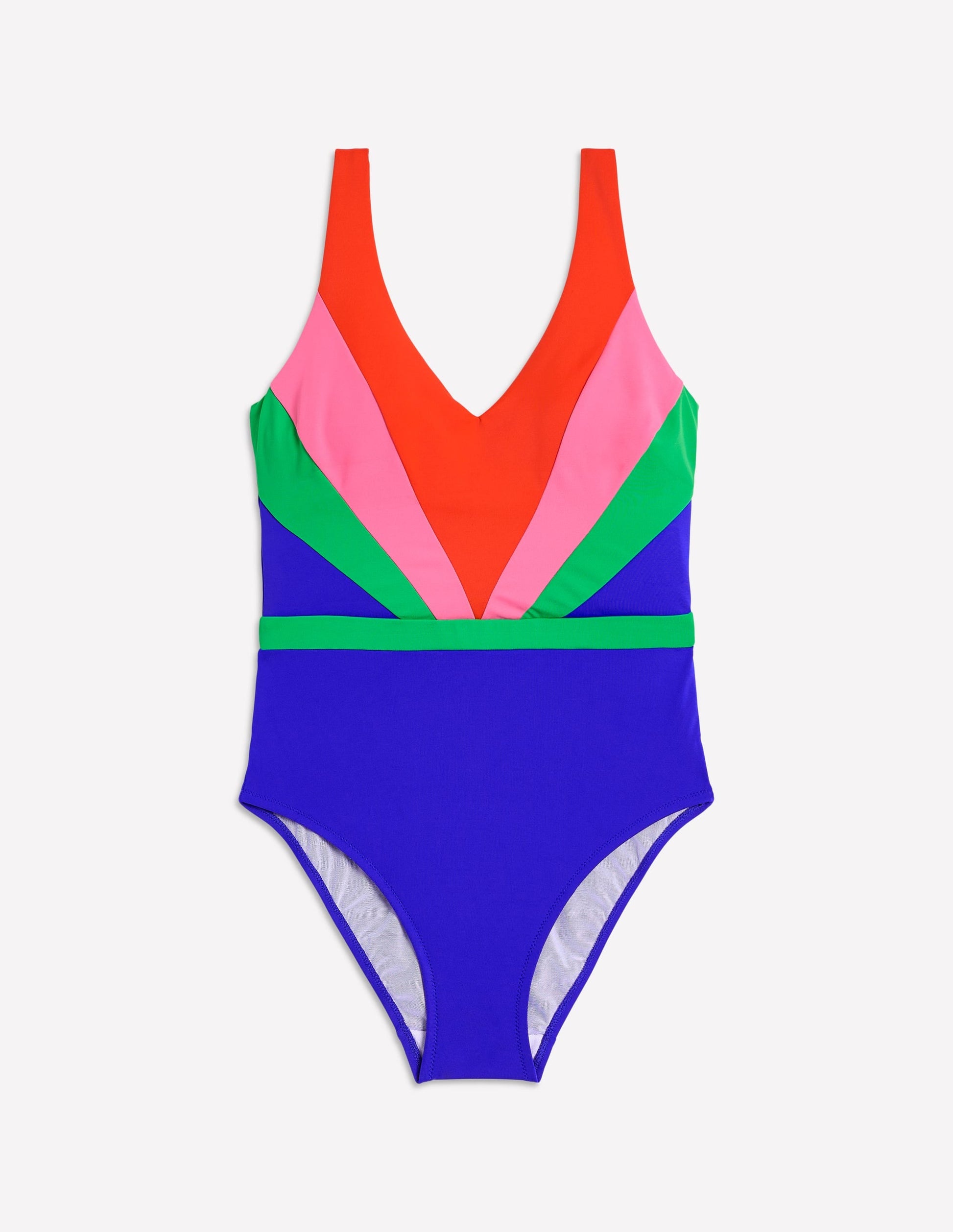 Syros V Neck Swimsuit-Multi Colourblock-5